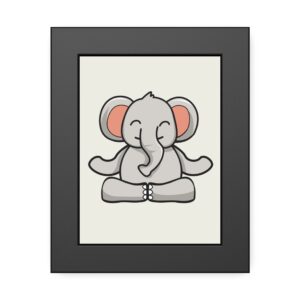 Meditating Elephant Framed Poster — Cute Nursery Wall Art