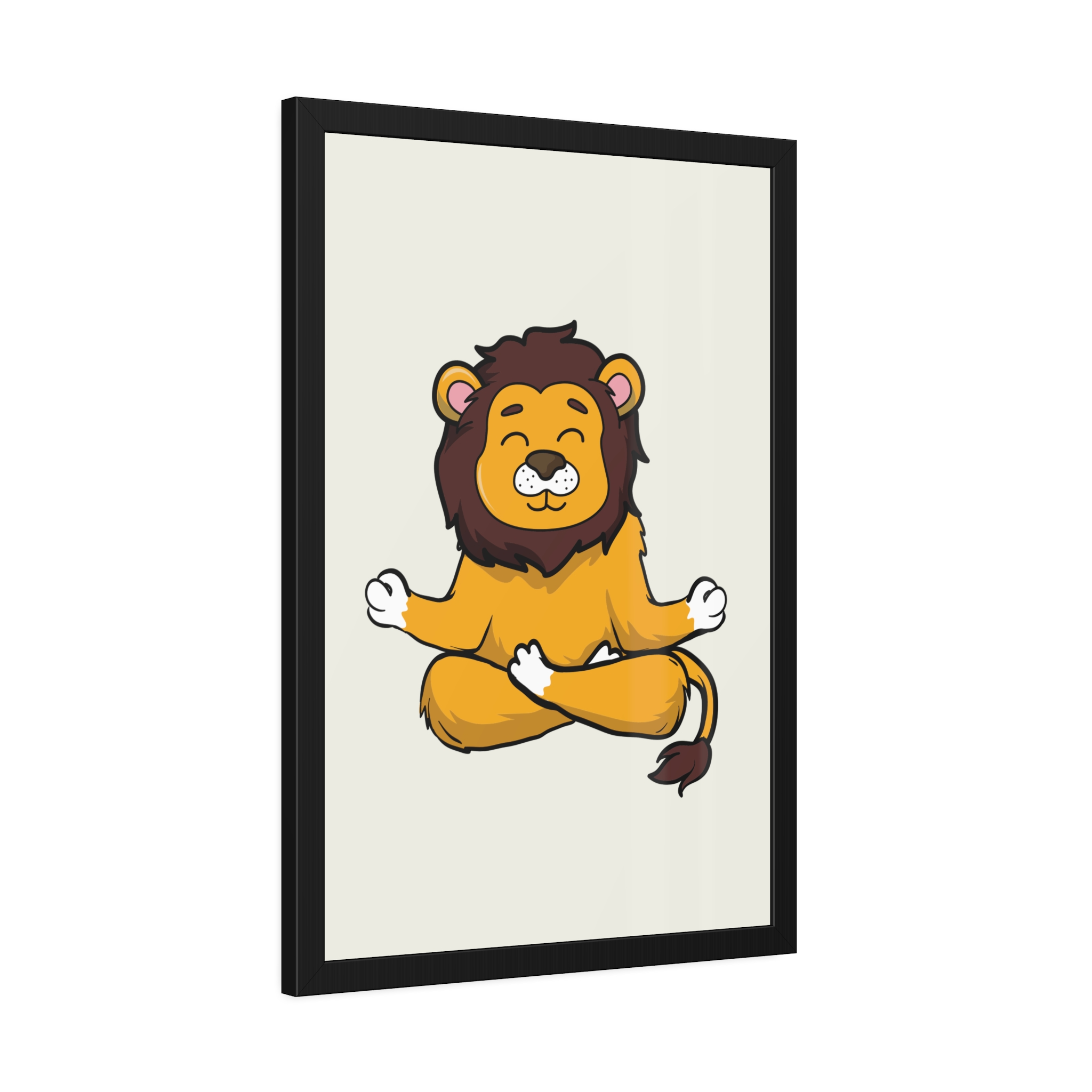 Meditating Lion Framed Poster — Cute Yoga Animal Wall Art for Nursery & Kids’ Room - Image 26