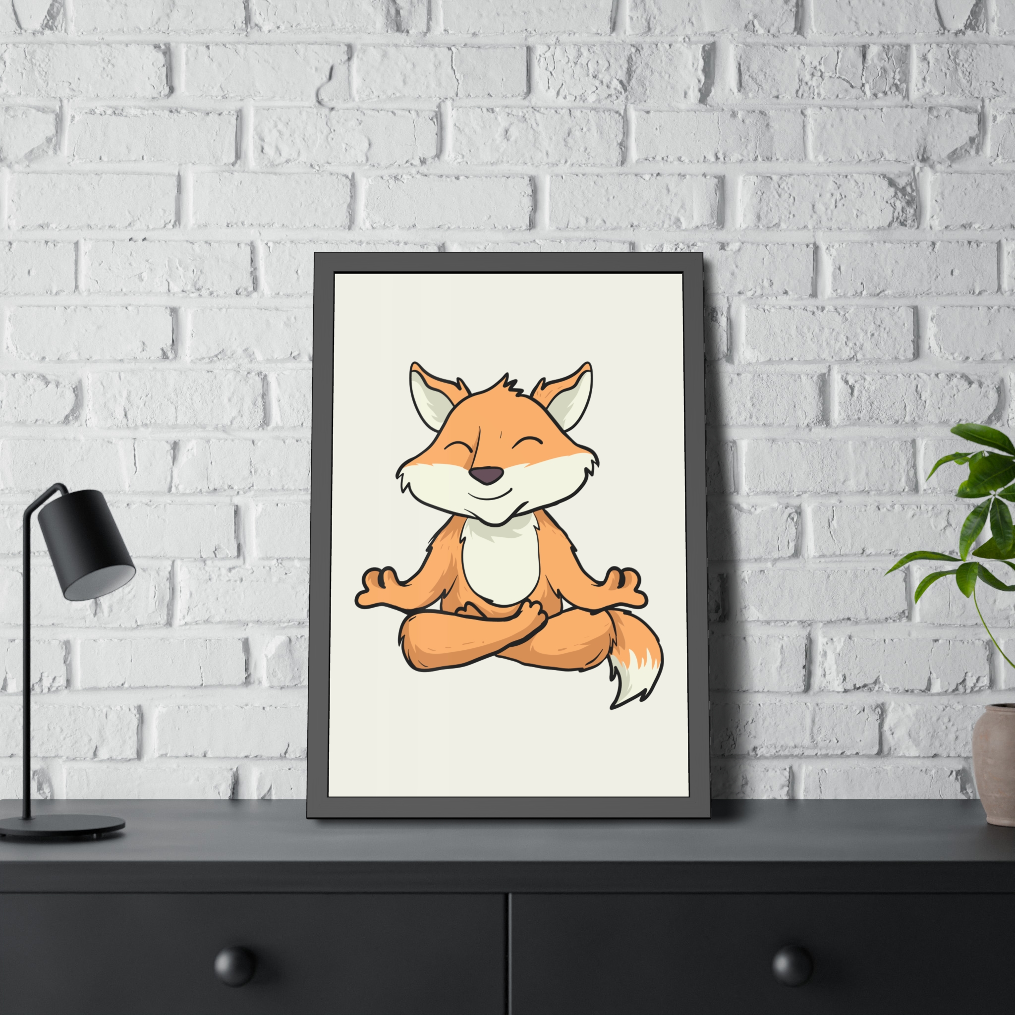 Meditating Fox Framed Poster — Whimsical Nursery Wall Art - Image 28