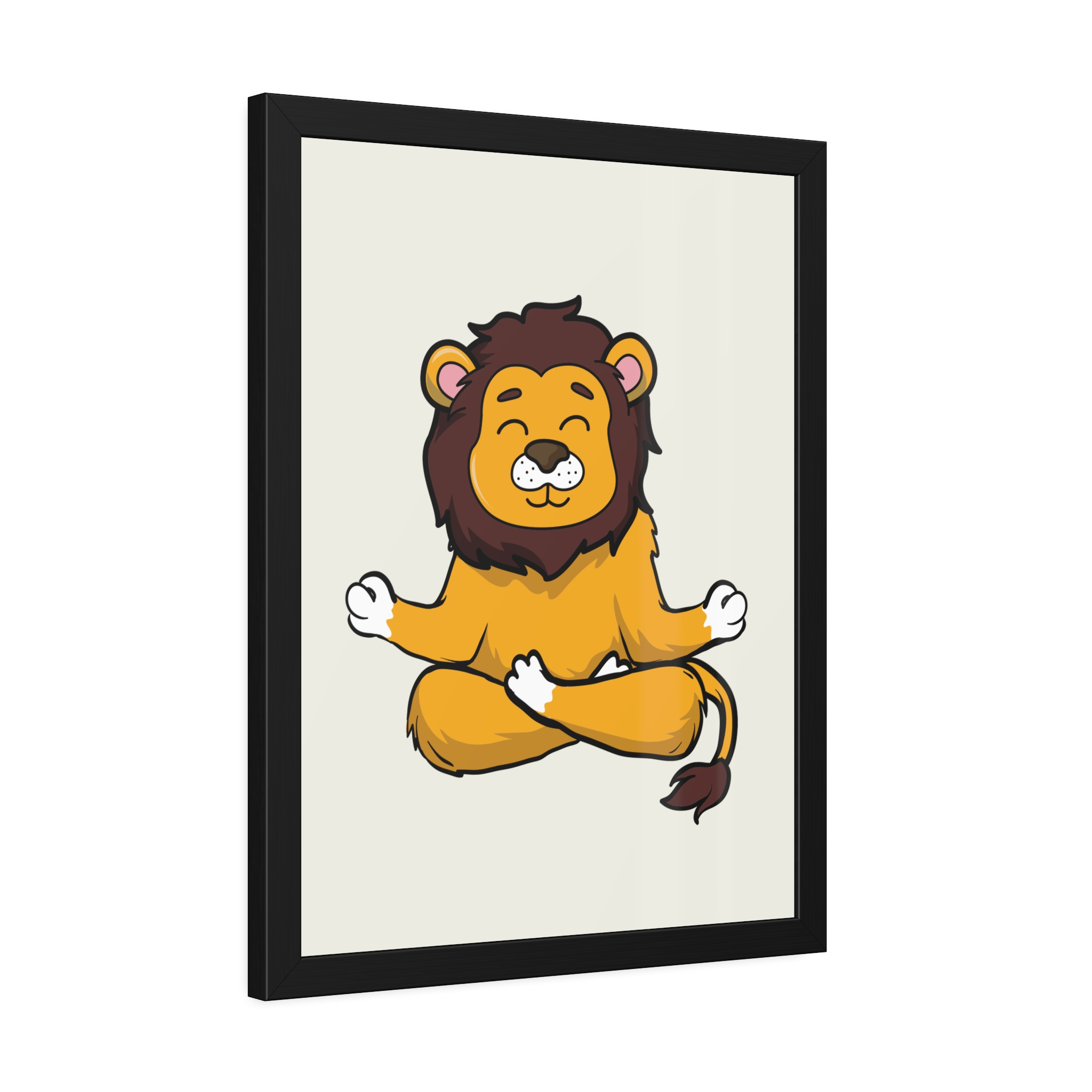 Meditating Lion Framed Poster — Cute Yoga Animal Wall Art for Nursery & Kids’ Room - Image 22