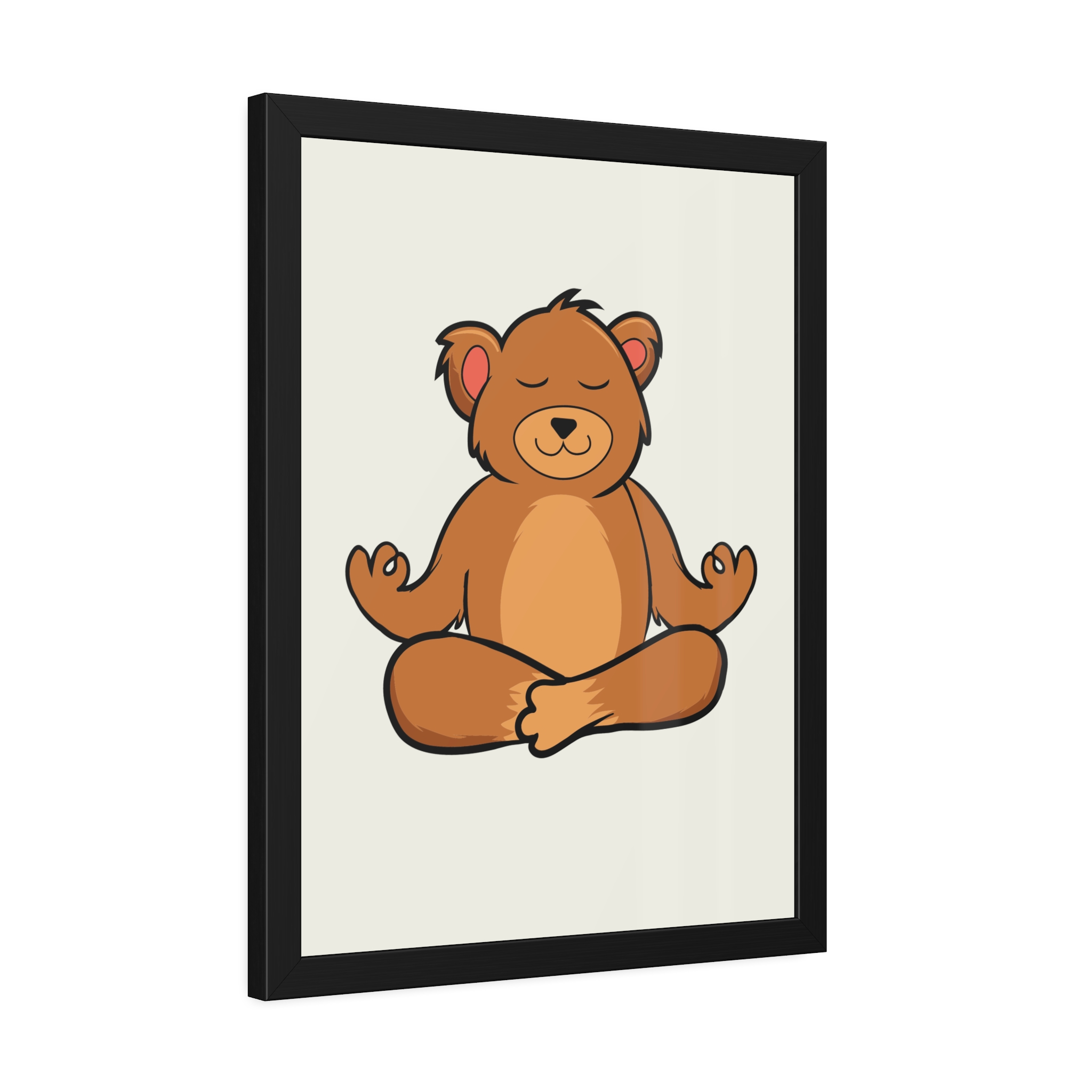 Meditating Bear Framed Poster – Cute Nursery Wall Art for Kids’ Room, Yoga & Mindfulness Décor - Image 22