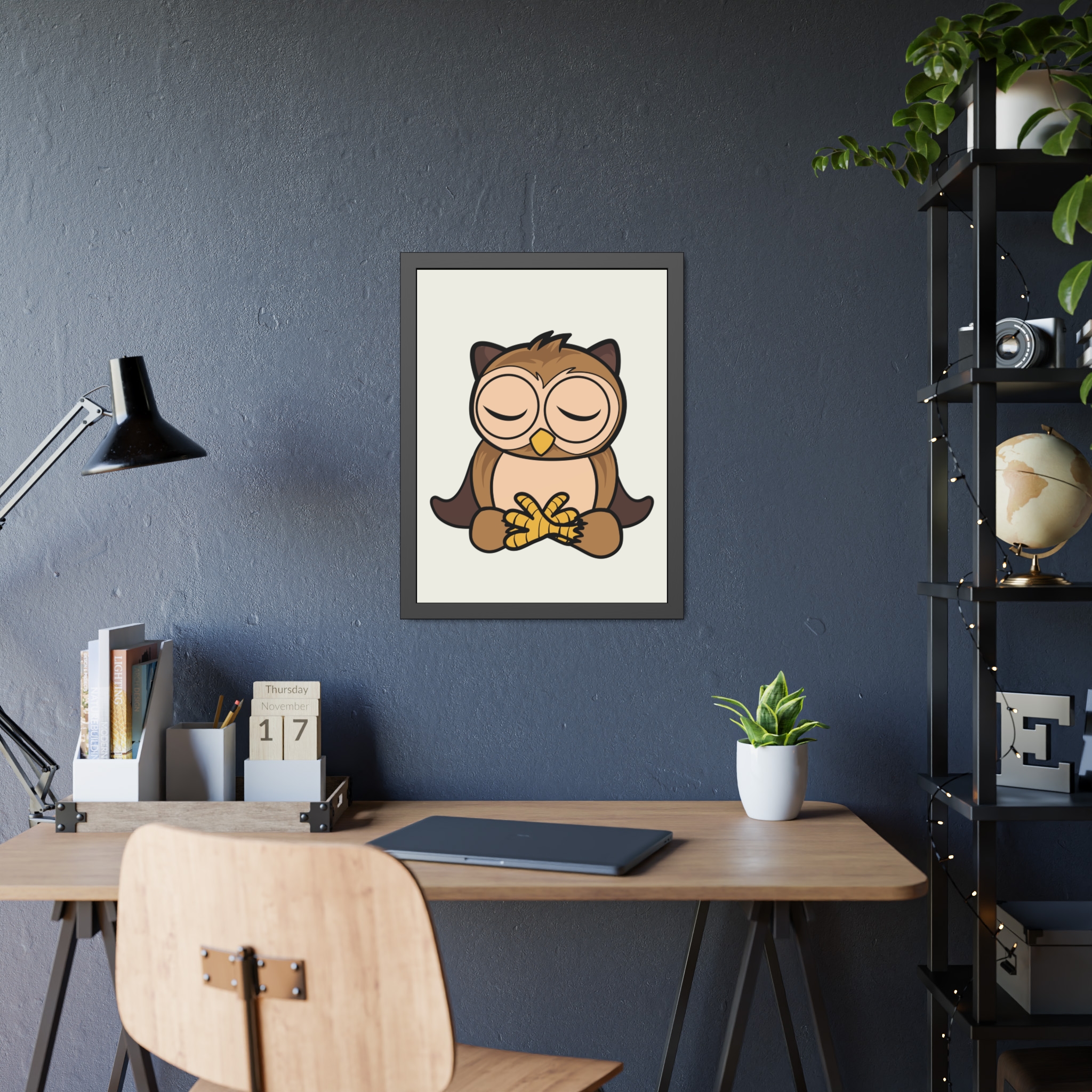 Sleeping Owl Illustration Framed Poster | Nursery Wall Art - Image 23