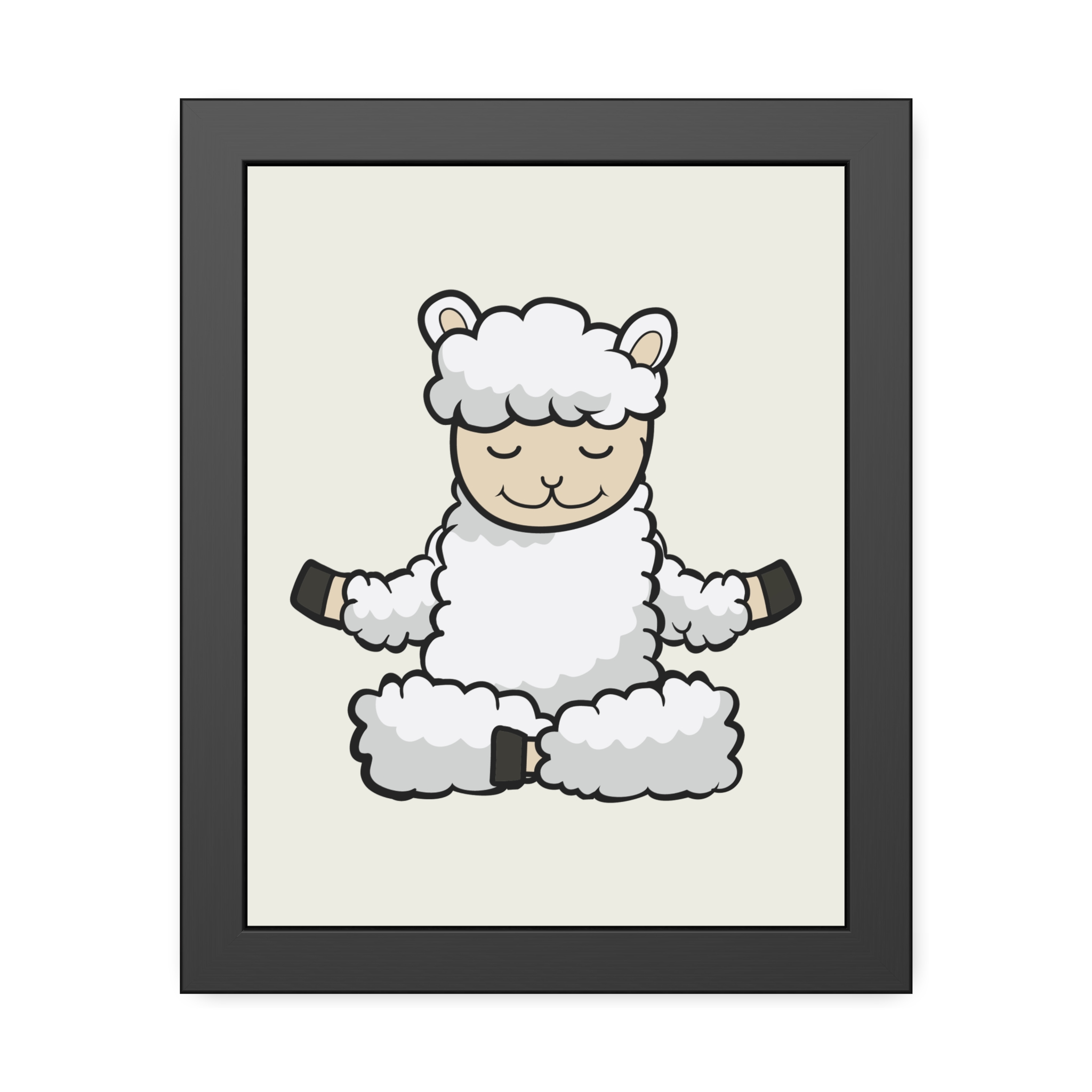 Meditating Sheep Framed Poster — Cute Yoga Lamb Wall Art for Nursery & Kids’ Room - Image 9