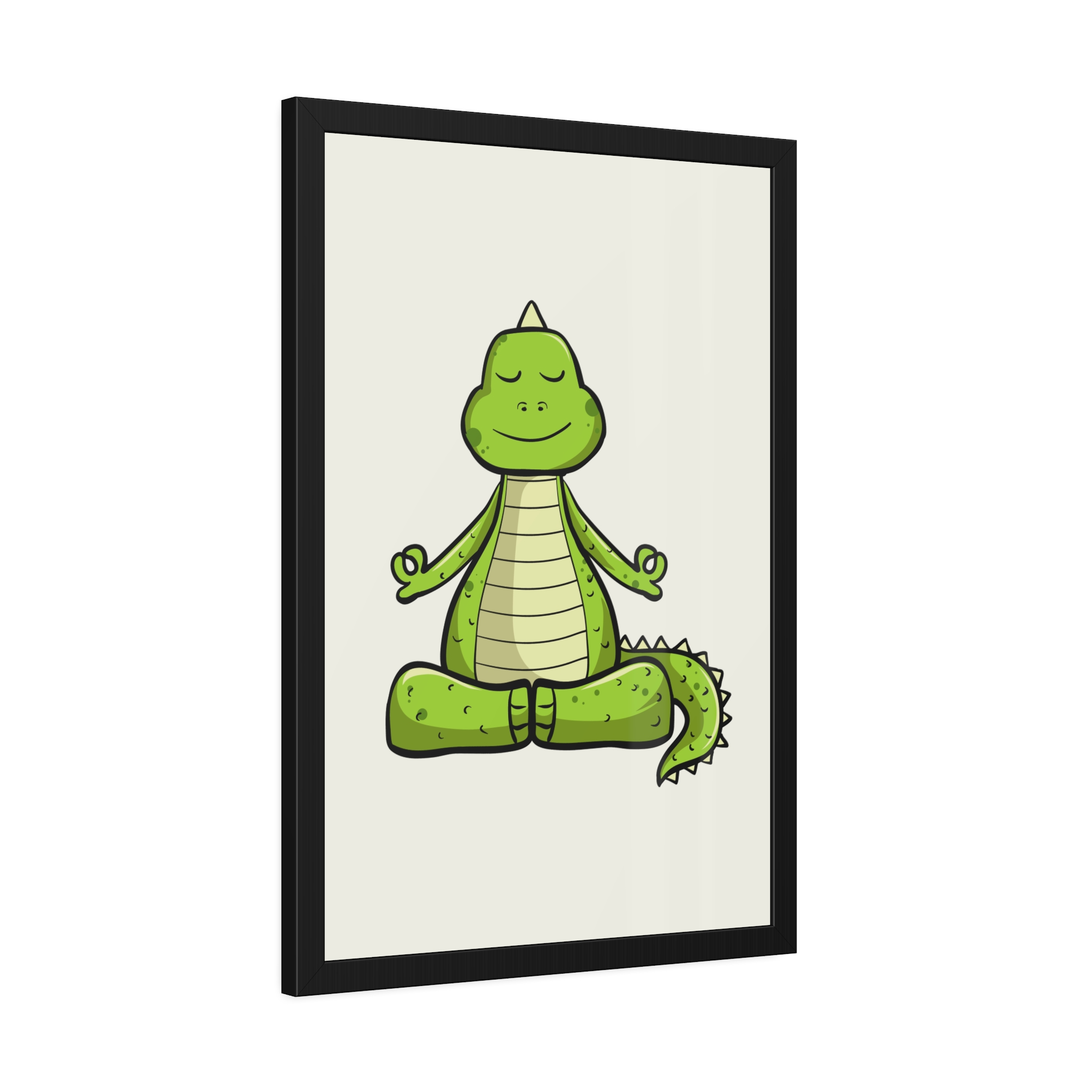 Yoga Dinosaur Framed Poster — Cute Meditating Dino Wall Art - Image 26
