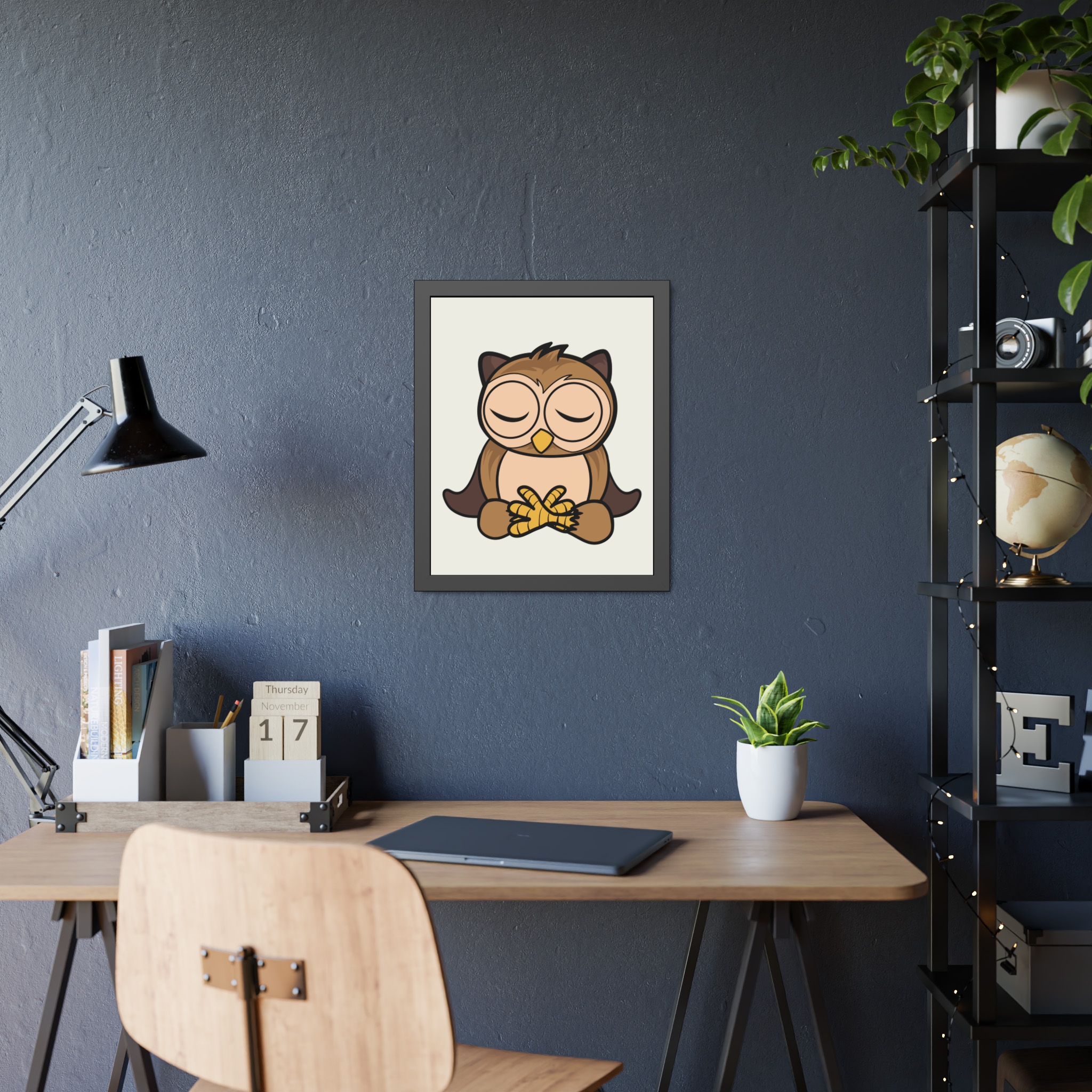 Sleeping Owl Illustration Framed Poster | Nursery Wall Art - Image 19