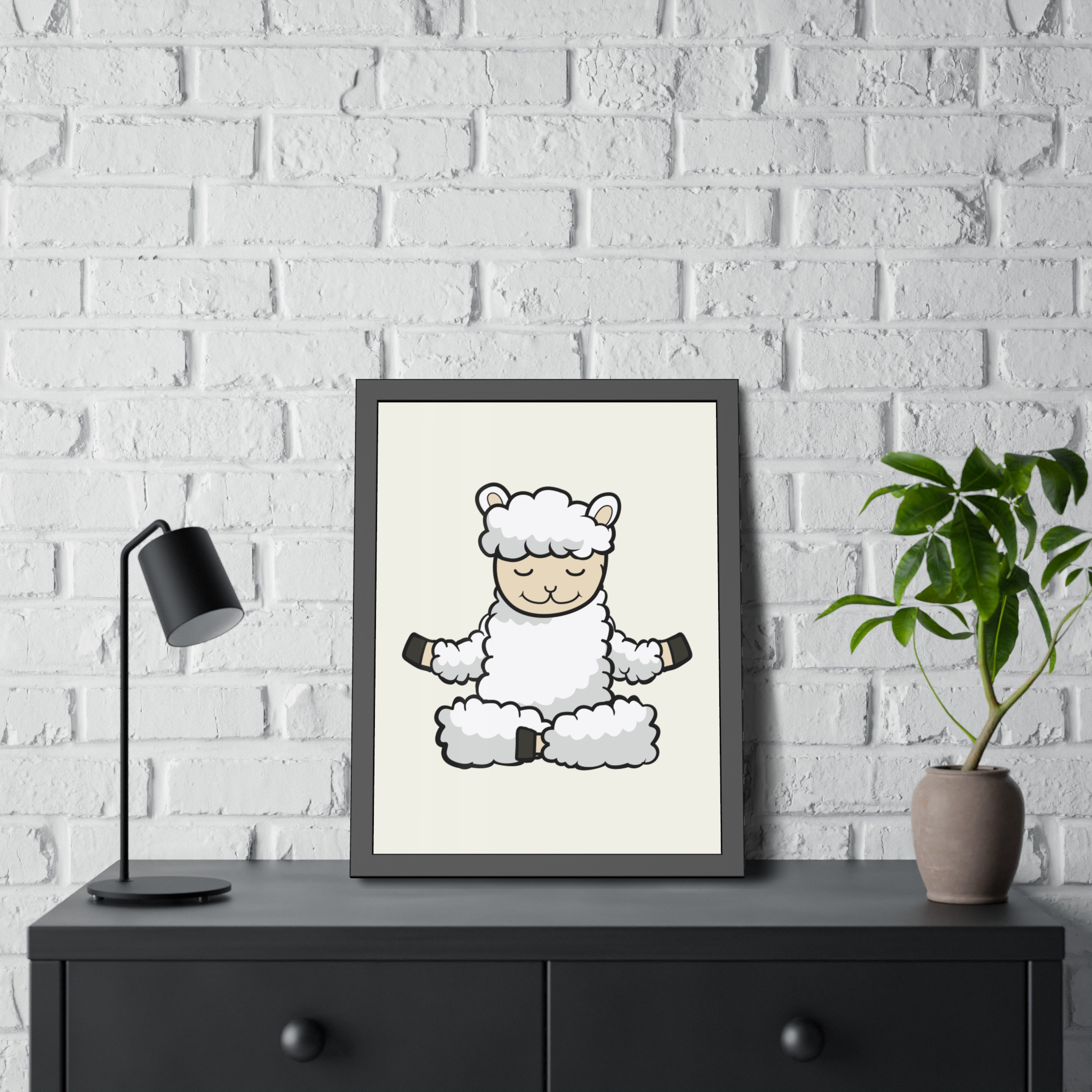 Meditating Sheep Framed Poster — Cute Yoga Lamb Wall Art for Nursery & Kids’ Room - Image 24