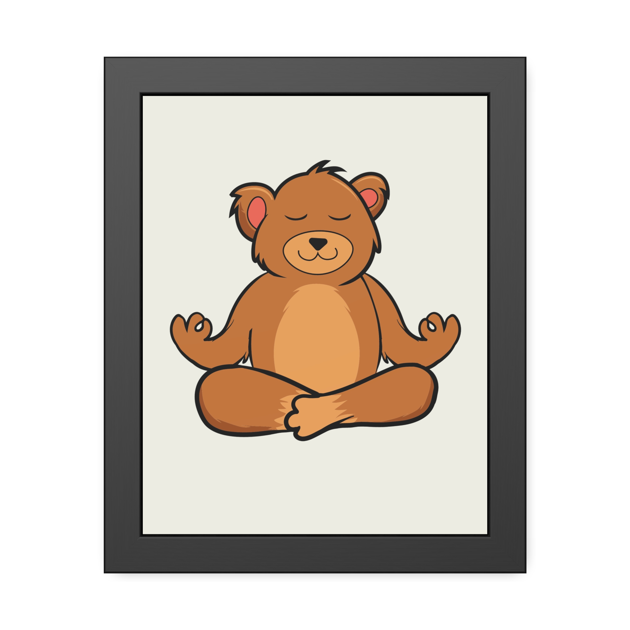 Meditating Bear Framed Poster – Cute Nursery Wall Art for Kids’ Room, Yoga & Mindfulness Décor - Image 9