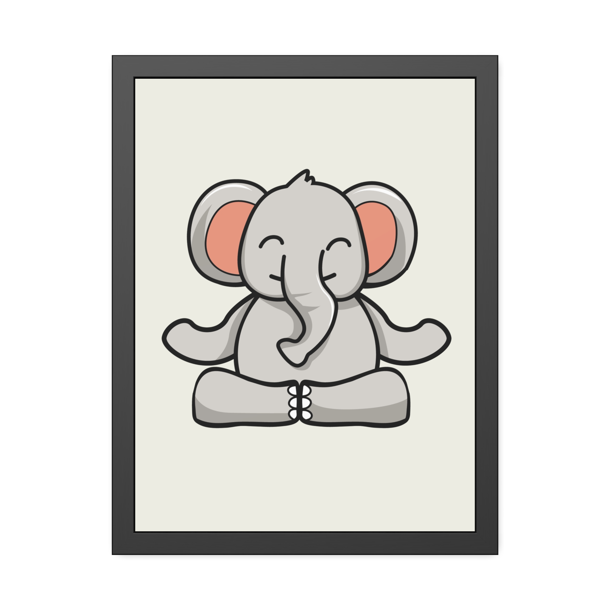 Meditating Elephant Framed Poster — Cute Nursery Wall Art - Image 21