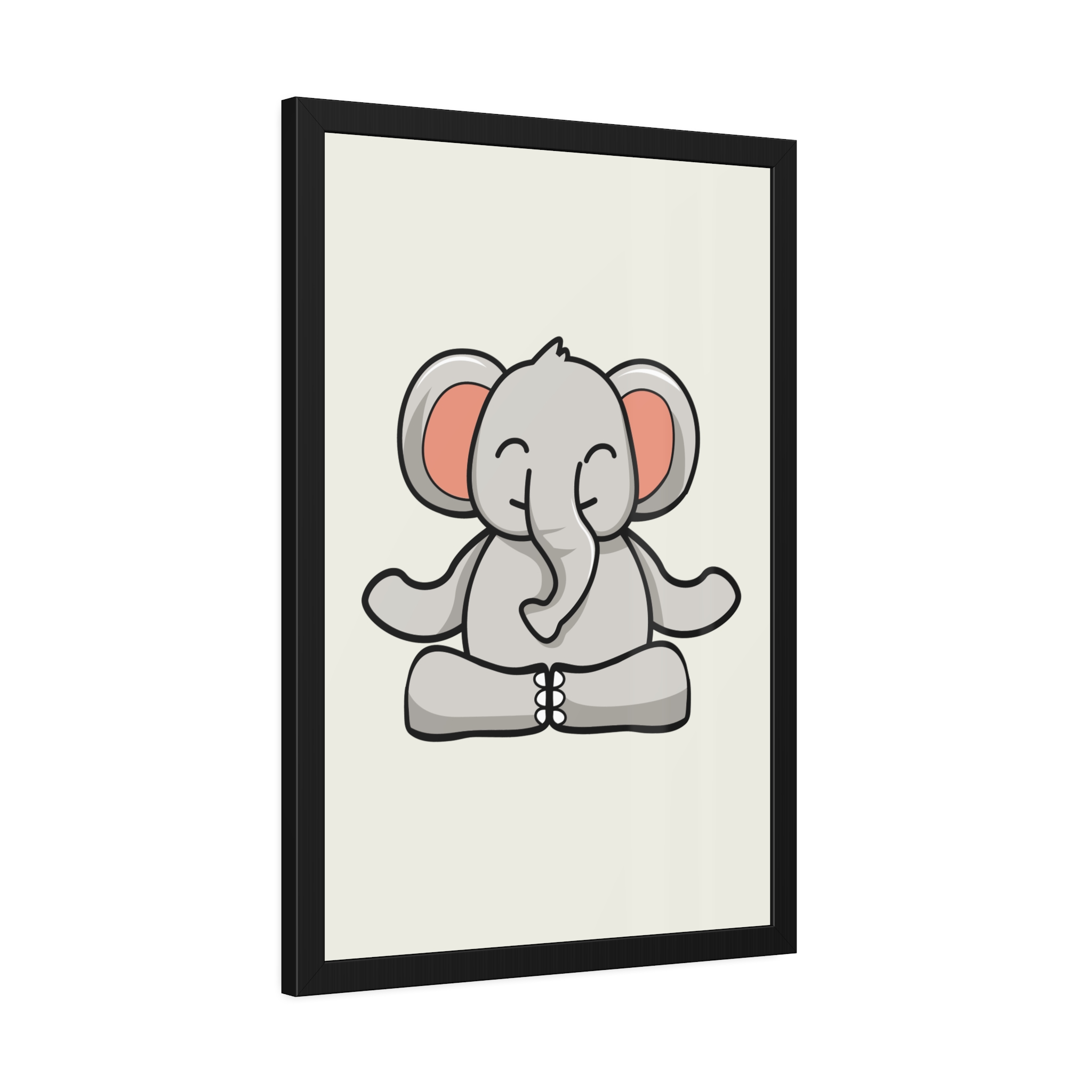 Meditating Elephant Framed Poster — Cute Nursery Wall Art - Image 26