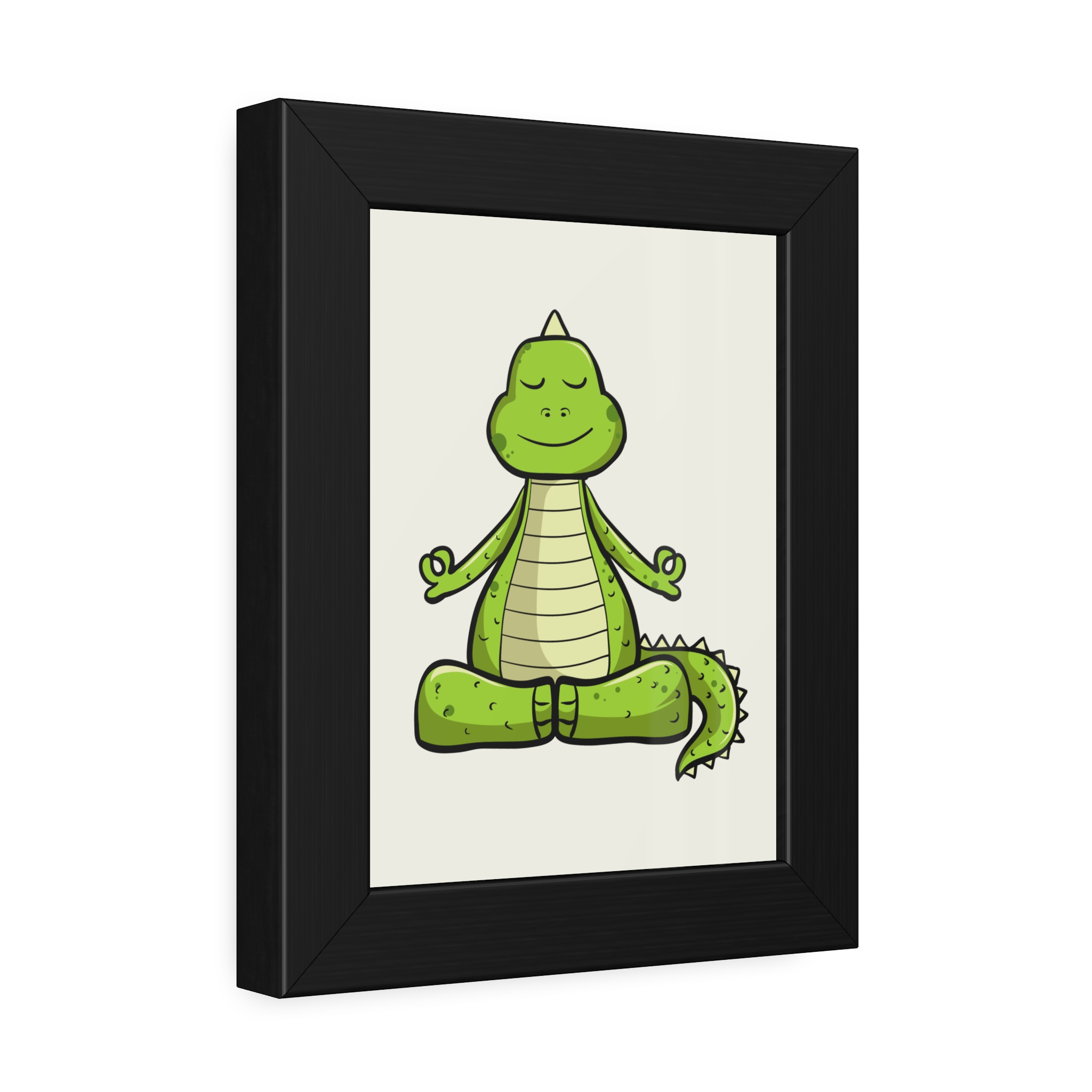 Yoga Dinosaur Framed Poster — Cute Meditating Dino Wall Art - Image 2