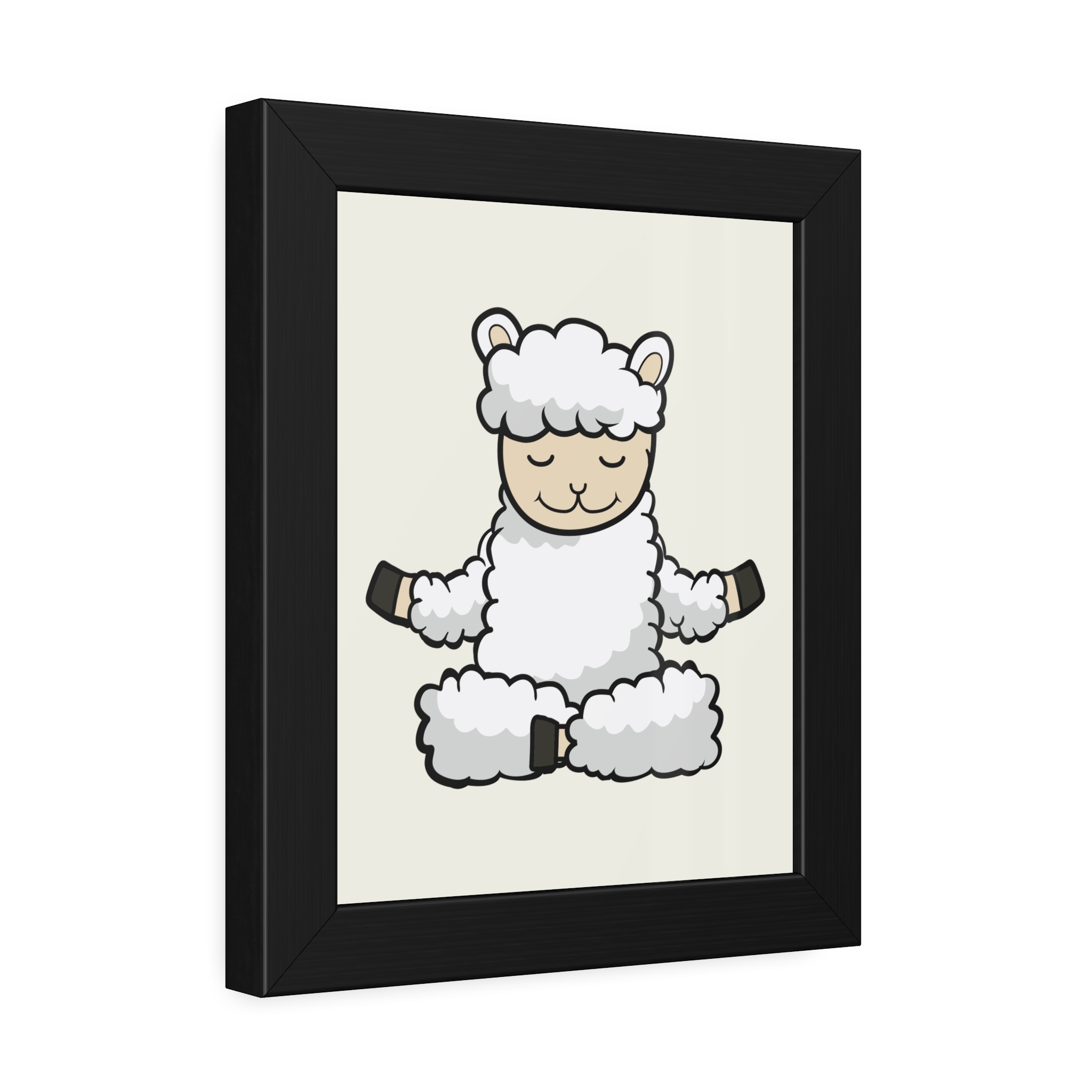 Meditating Sheep Framed Poster — Cute Yoga Lamb Wall Art for Nursery & Kids’ Room - Image 6