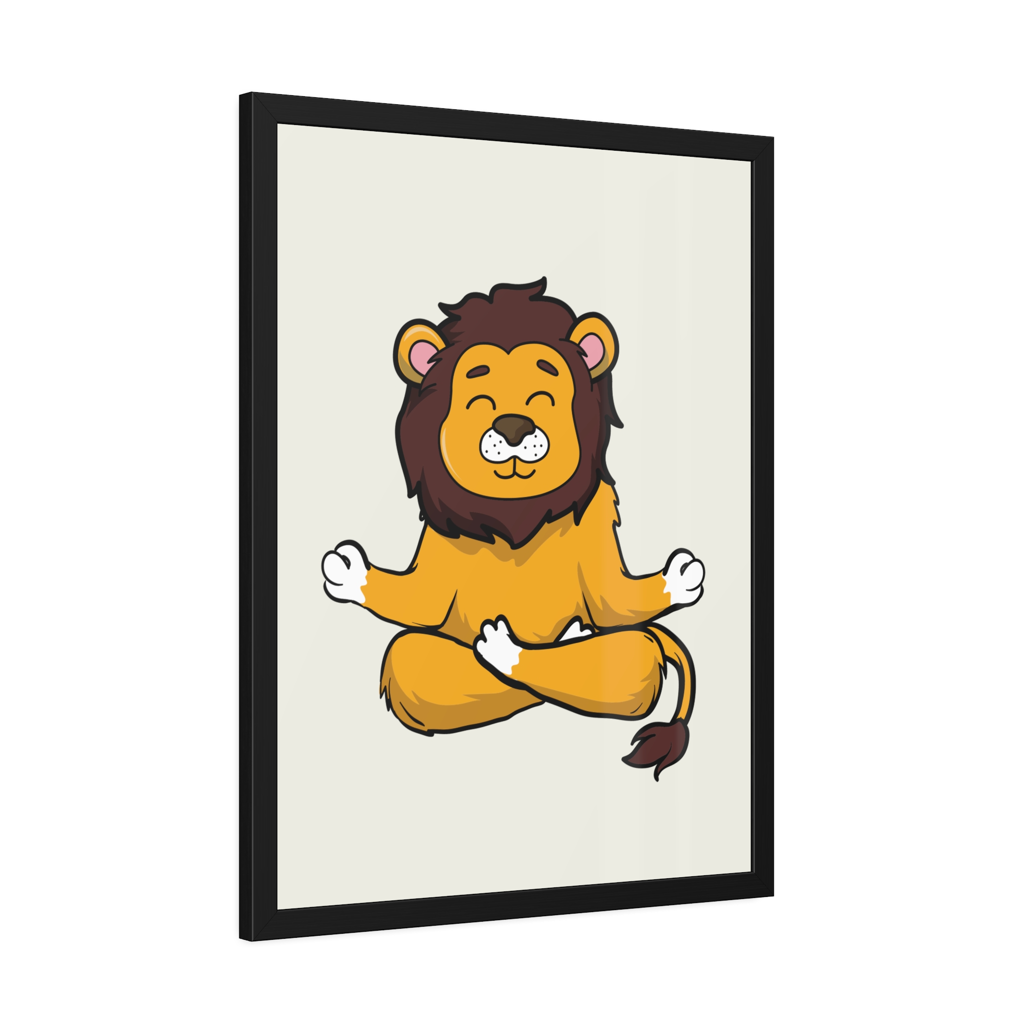 Meditating Lion Framed Poster — Cute Yoga Animal Wall Art for Nursery & Kids’ Room - Image 30