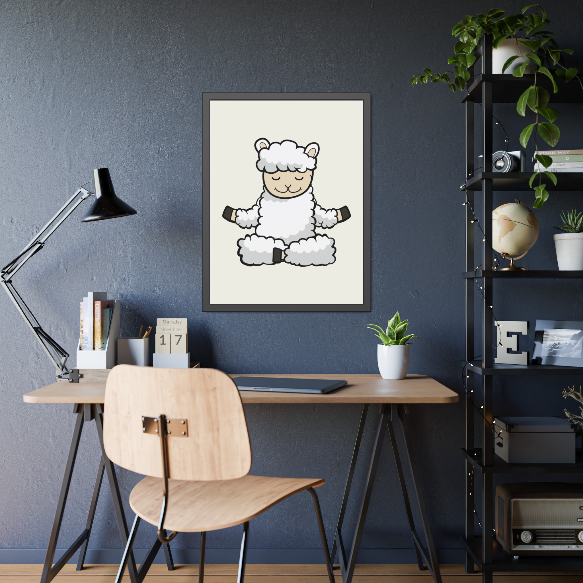Meditating Sheep Framed Poster — Cute Yoga Lamb Wall Art for Nursery & Kids’ Room - Image 31