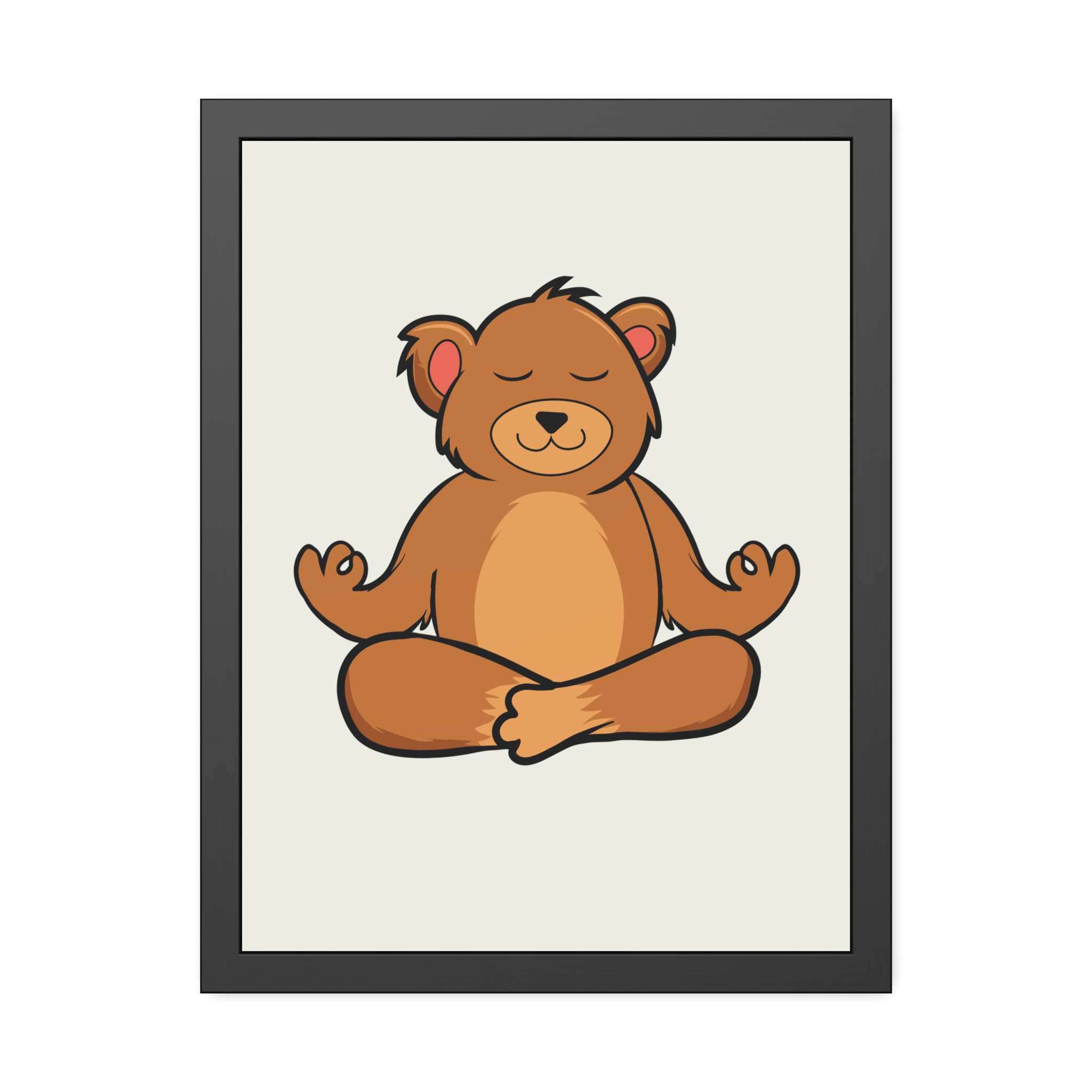 Meditating Bear Framed Poster – Cute Nursery Wall Art for Kids’ Room, Yoga & Mindfulness Décor - Image 21