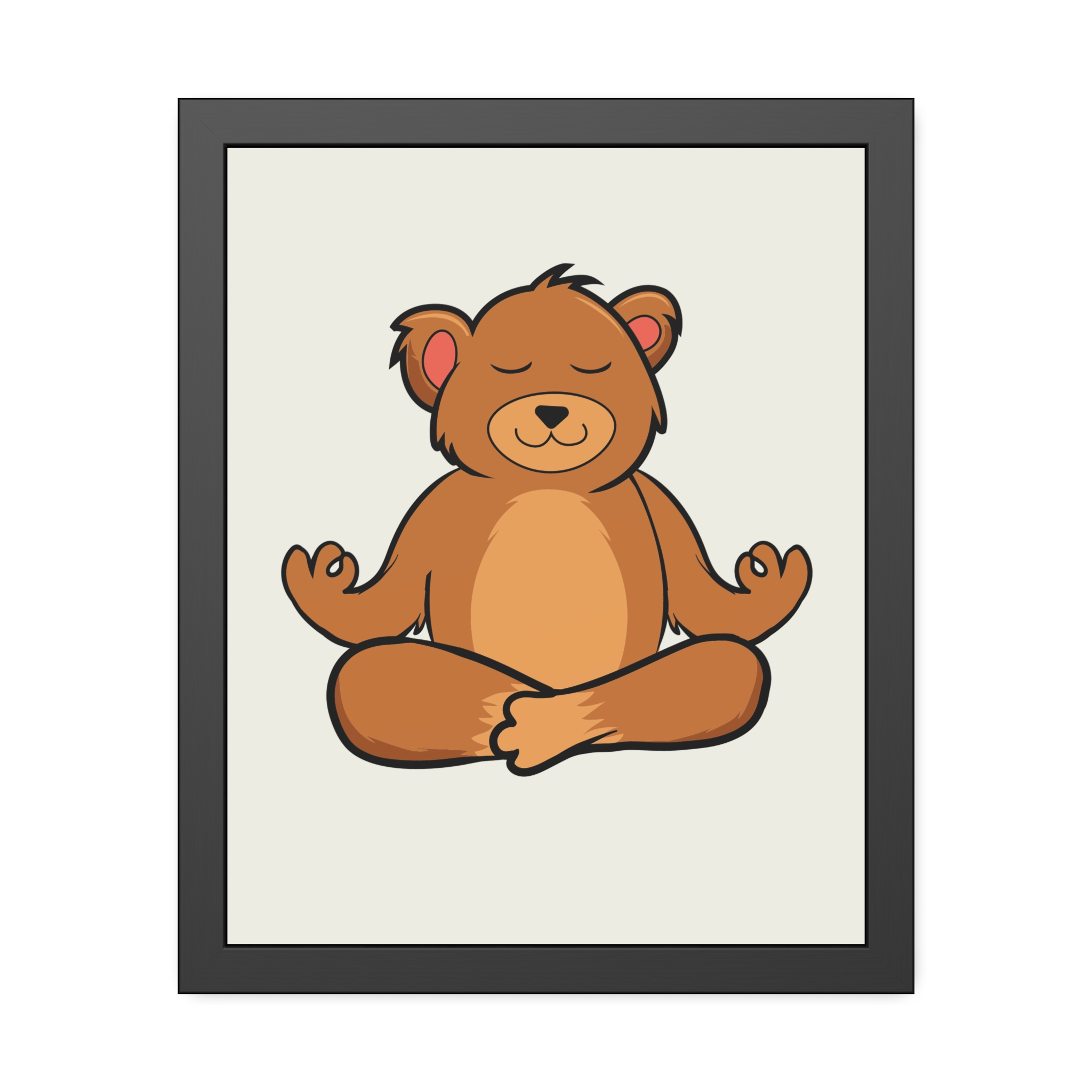 Meditating Bear Framed Poster – Cute Nursery Wall Art for Kids’ Room, Yoga & Mindfulness Décor - Image 17