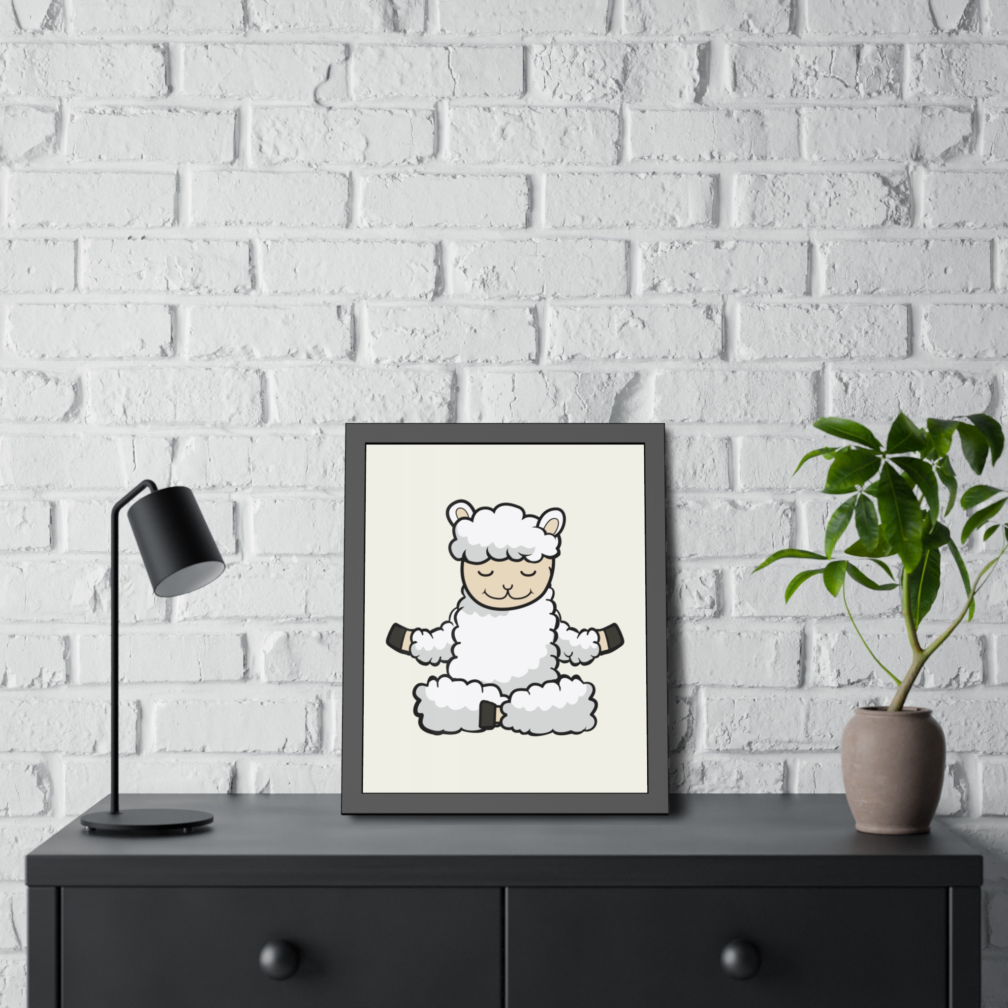 Meditating Sheep Framed Poster — Cute Yoga Lamb Wall Art for Nursery & Kids’ Room - Image 20