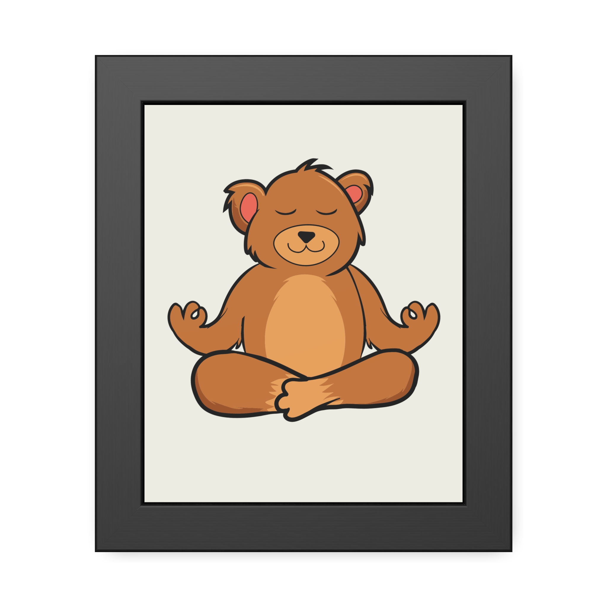 Meditating Bear Framed Poster – Cute Nursery Wall Art for Kids’ Room, Yoga & Mindfulness Décor - Image 5