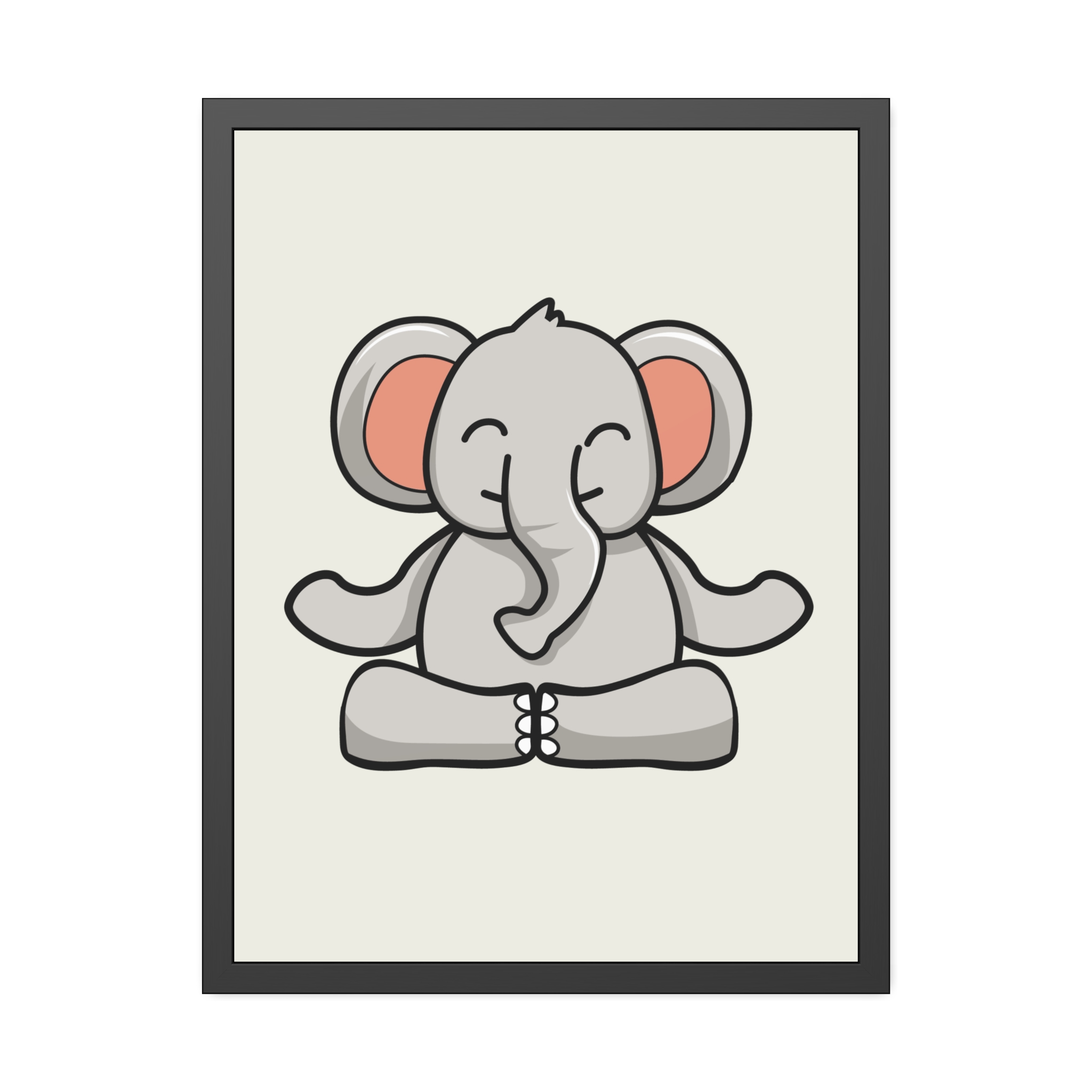 Meditating Elephant Framed Poster — Cute Nursery Wall Art - Image 29