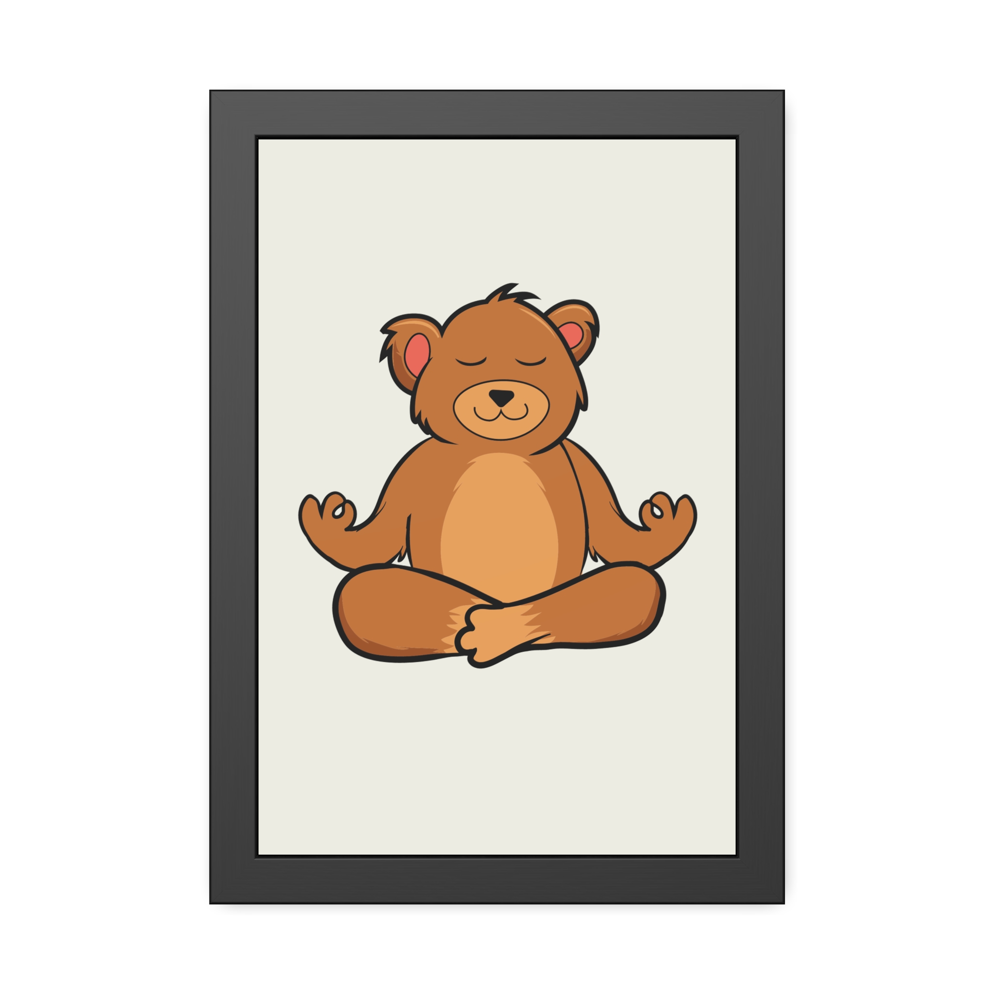 Meditating Bear Framed Poster – Cute Nursery Wall Art for Kids’ Room, Yoga & Mindfulness Décor - Image 13