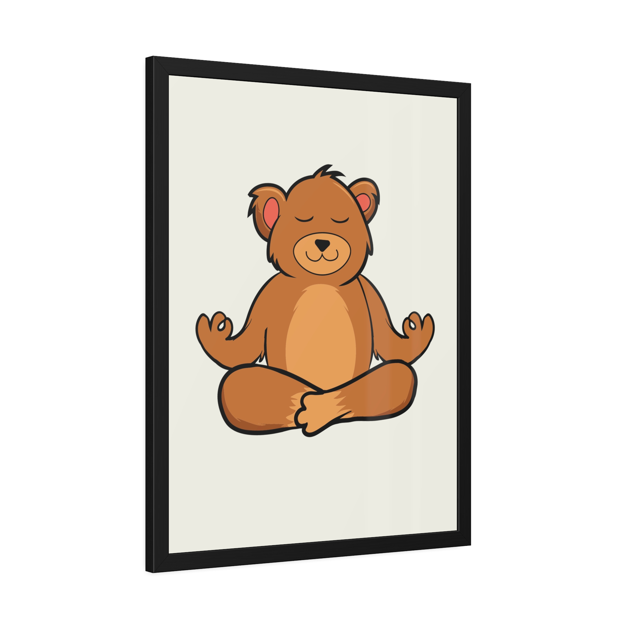 Meditating Bear Framed Poster – Cute Nursery Wall Art for Kids’ Room, Yoga & Mindfulness Décor - Image 30