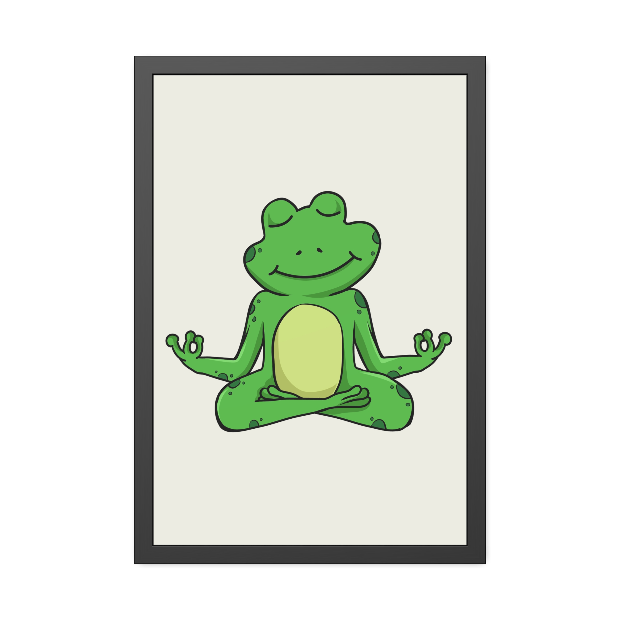 Meditating Frog Framed Poster — Cute Yoga Wall Art for Kids & Nursery - Image 25