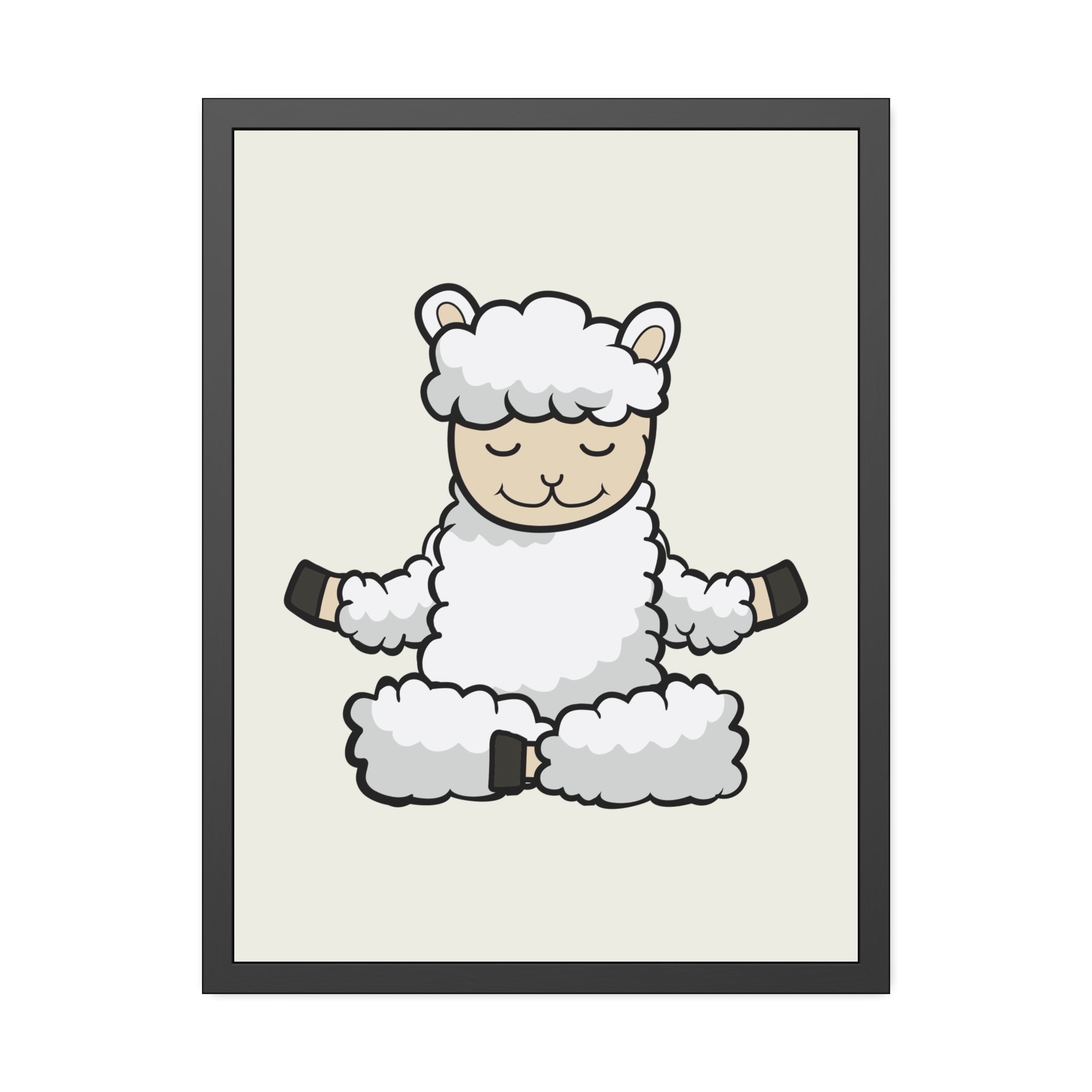 Meditating Sheep Framed Poster — Cute Yoga Lamb Wall Art for Nursery & Kids’ Room - Image 29