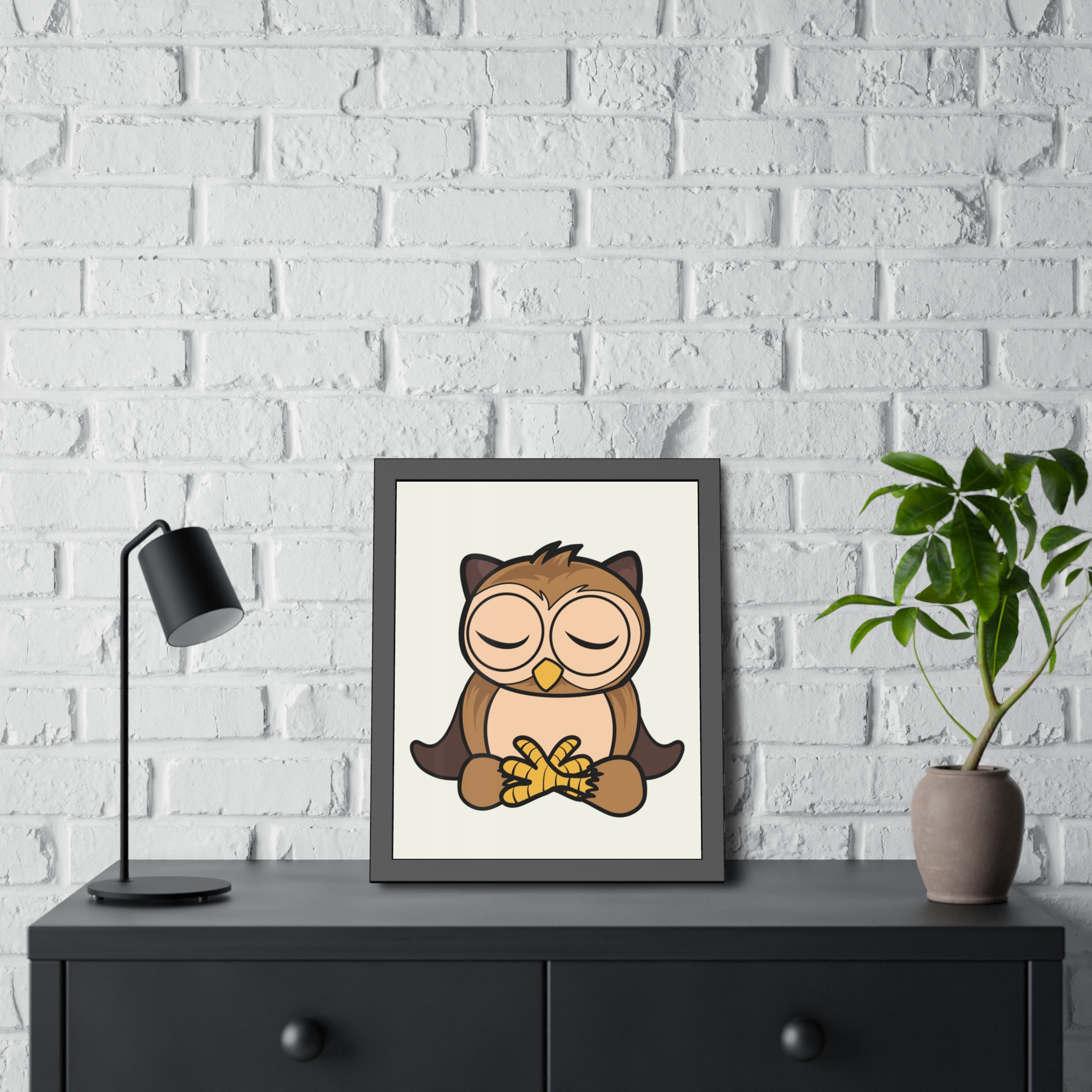 Sleeping Owl Illustration Framed Poster | Nursery Wall Art - Image 20