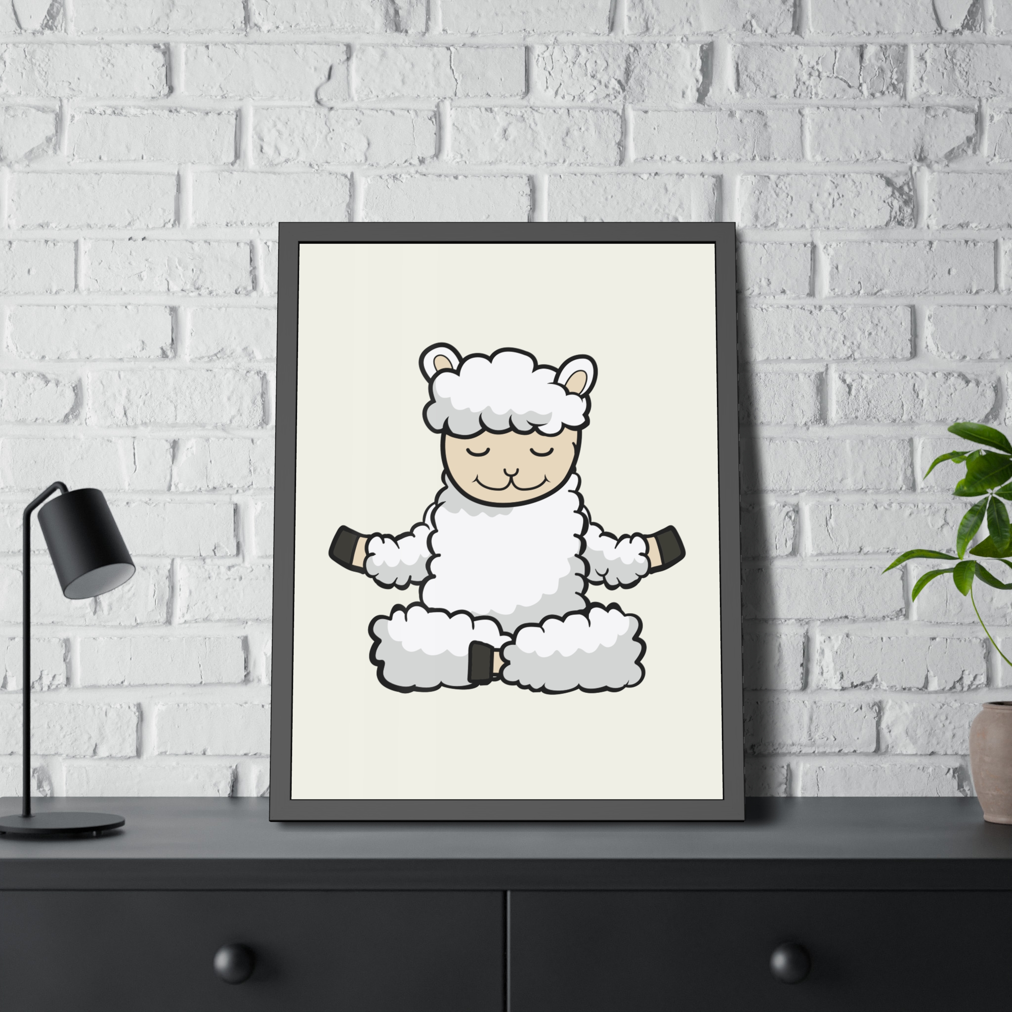 Meditating Sheep Framed Poster — Cute Yoga Lamb Wall Art for Nursery & Kids’ Room - Image 32