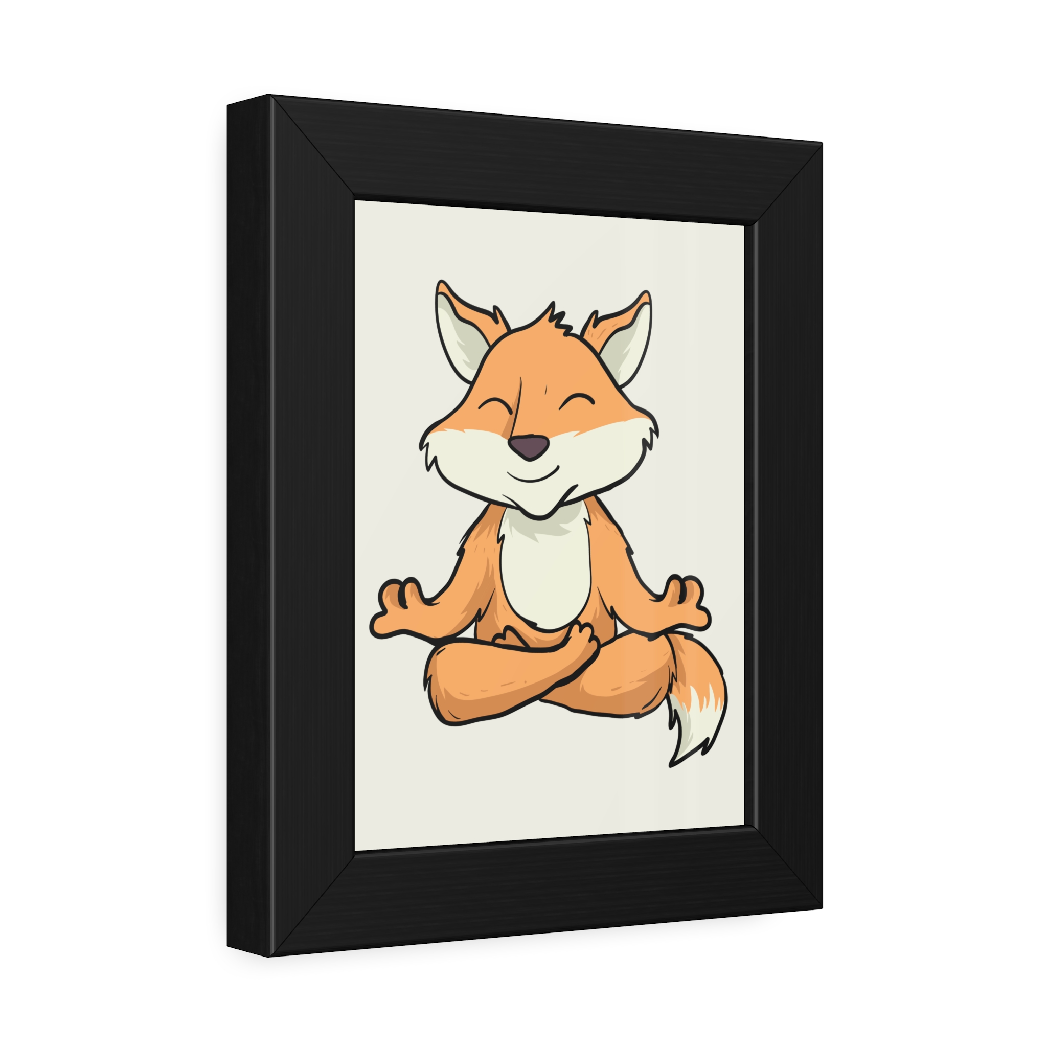 Meditating Fox Framed Poster — Whimsical Nursery Wall Art - Image 2