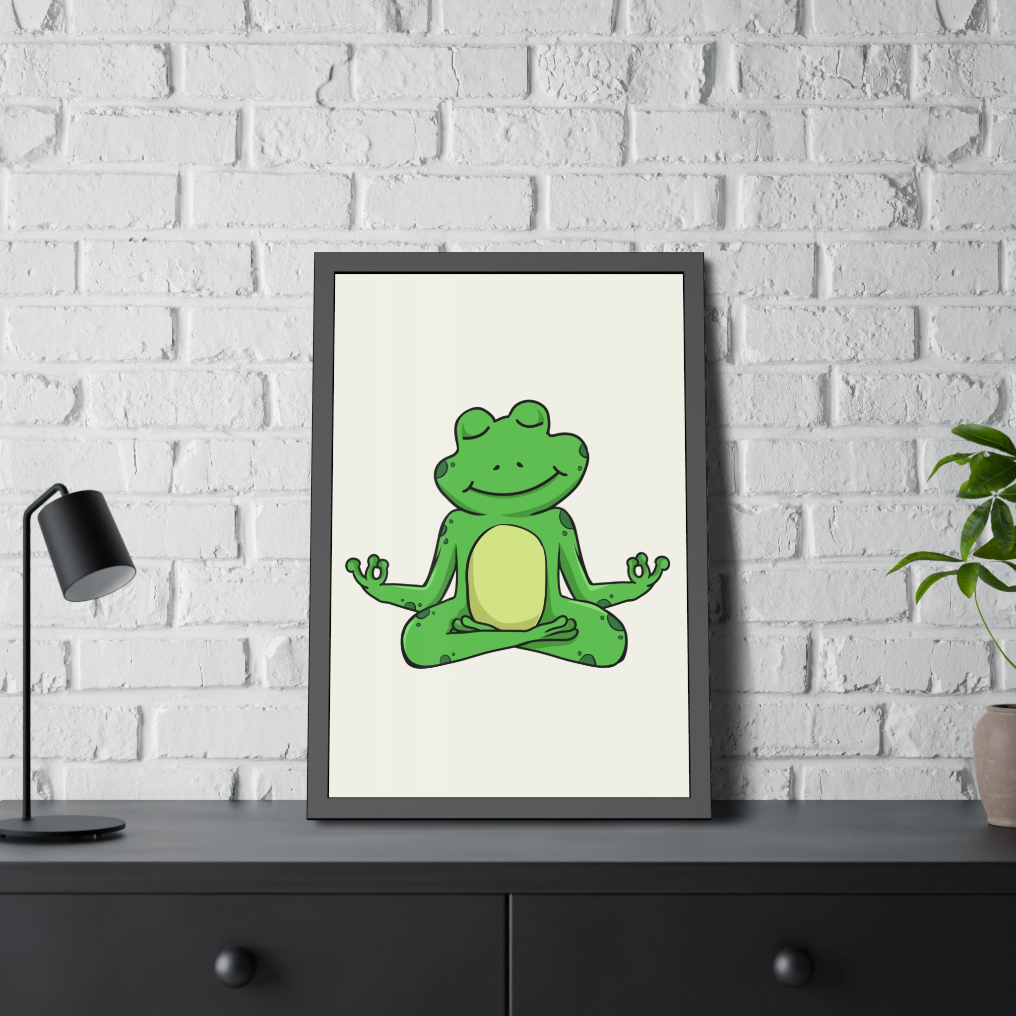 Meditating Frog Framed Poster — Cute Yoga Wall Art for Kids & Nursery - Image 28