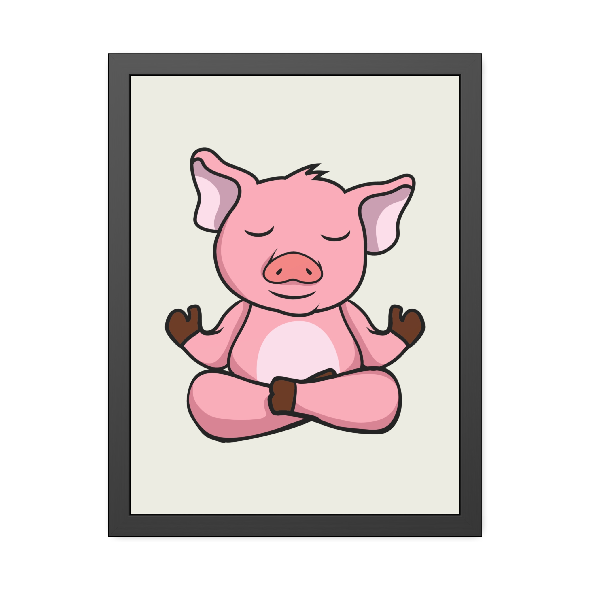 Meditating Pig Framed Poster — Cute Zen Animal Wall Art for Nursery & Kids’ Room - Image 21