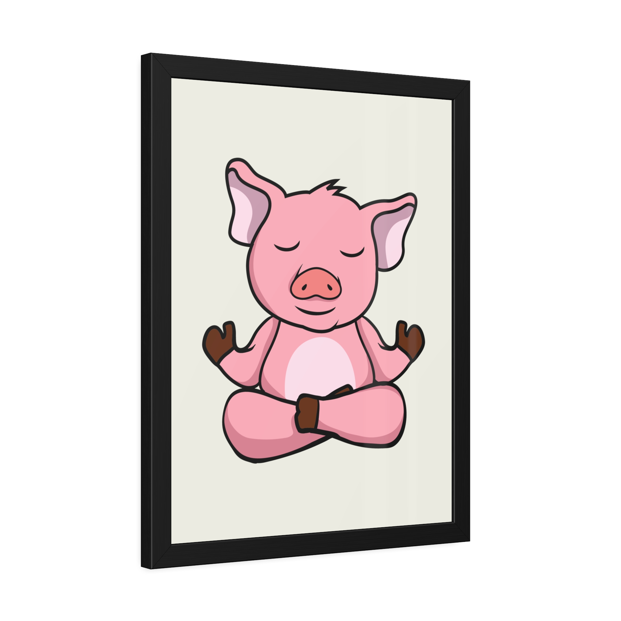 Meditating Pig Framed Poster — Cute Zen Animal Wall Art for Nursery & Kids’ Room - Image 22