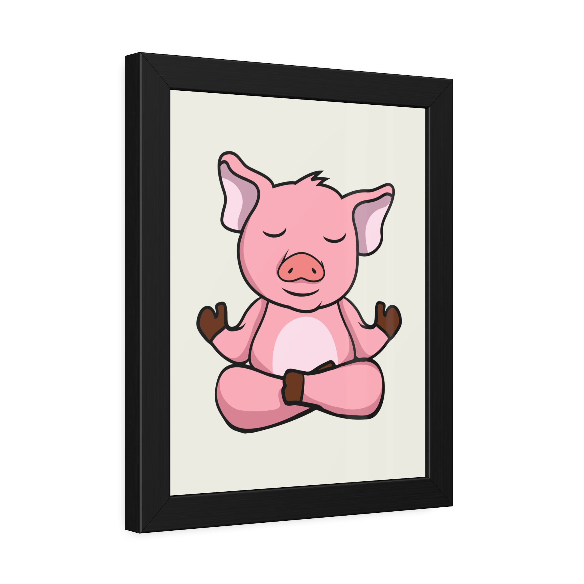 Meditating Pig Framed Poster — Cute Zen Animal Wall Art for Nursery & Kids’ Room - Image 10