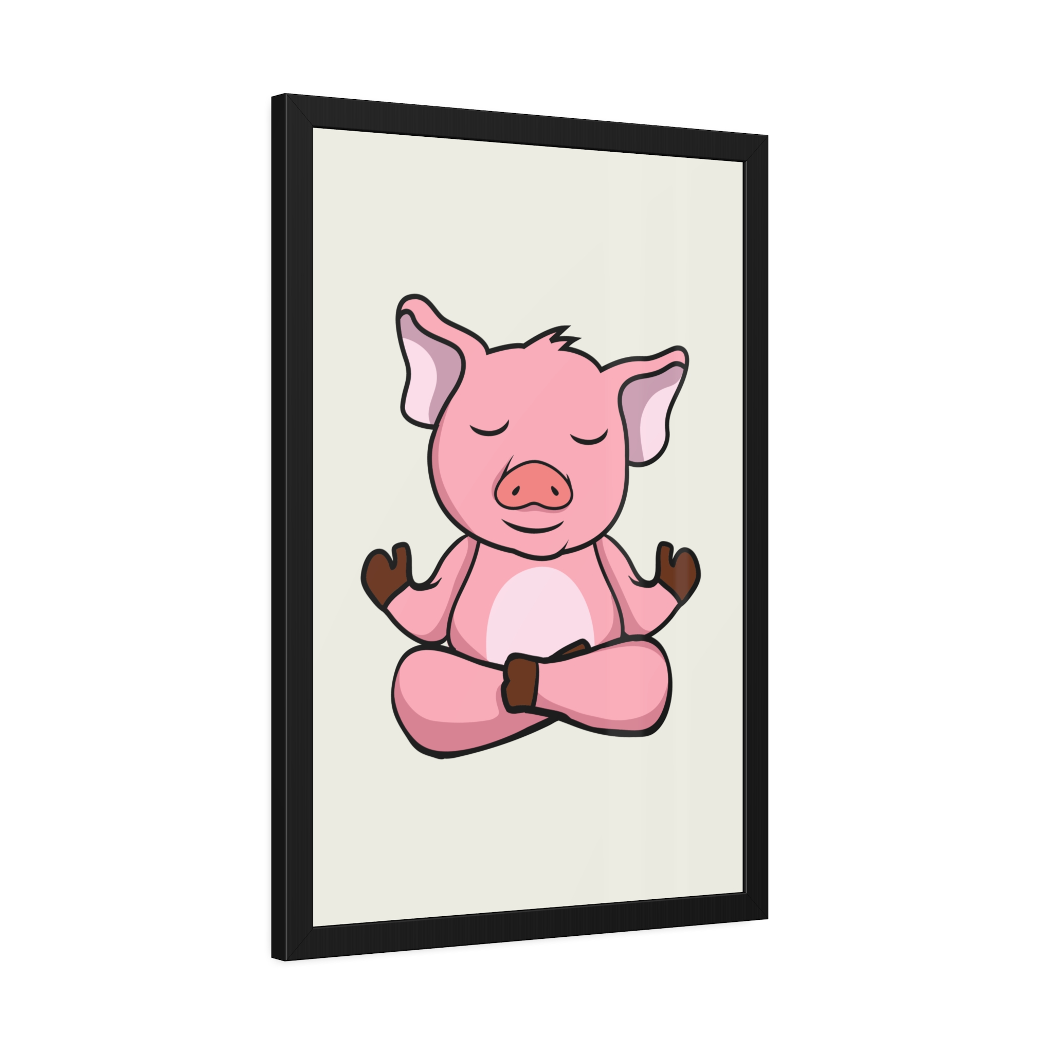 Meditating Pig Framed Poster — Cute Zen Animal Wall Art for Nursery & Kids’ Room - Image 26