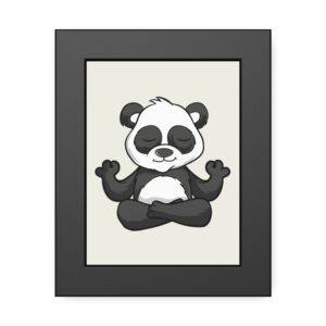 Meditating Panda Framed Poster — Cute Zen Nursery Wall Art