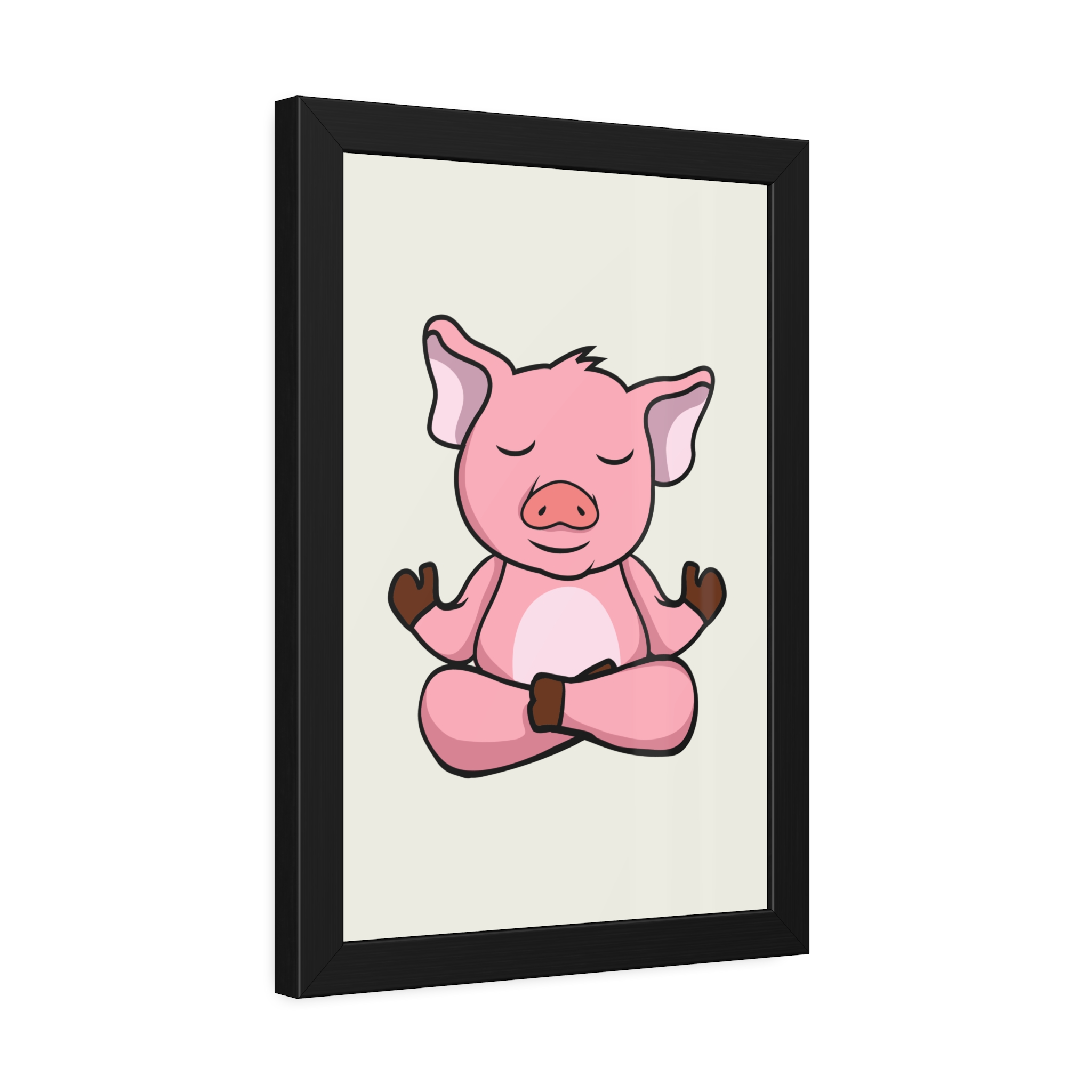 Meditating Pig Framed Poster — Cute Zen Animal Wall Art for Nursery & Kids’ Room - Image 14