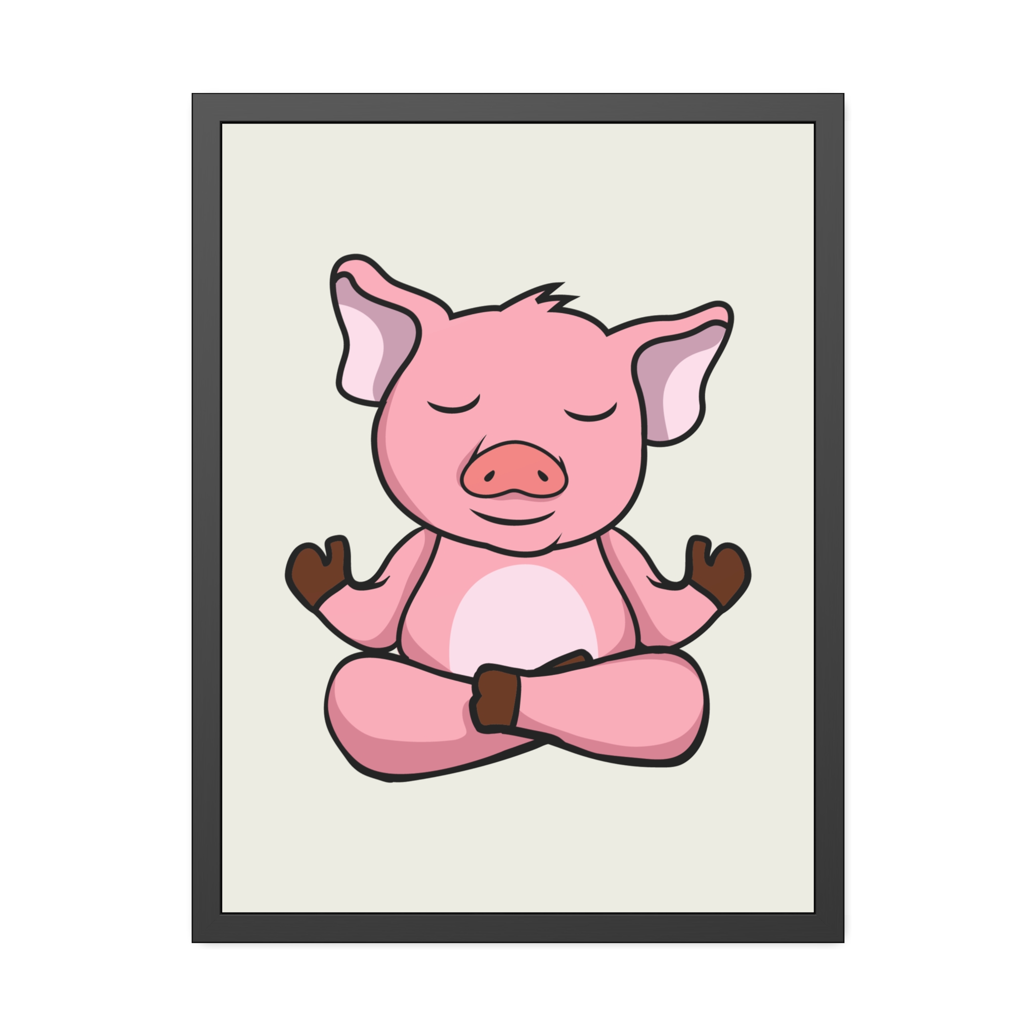 Meditating Pig Framed Poster — Cute Zen Animal Wall Art for Nursery & Kids’ Room - Image 29