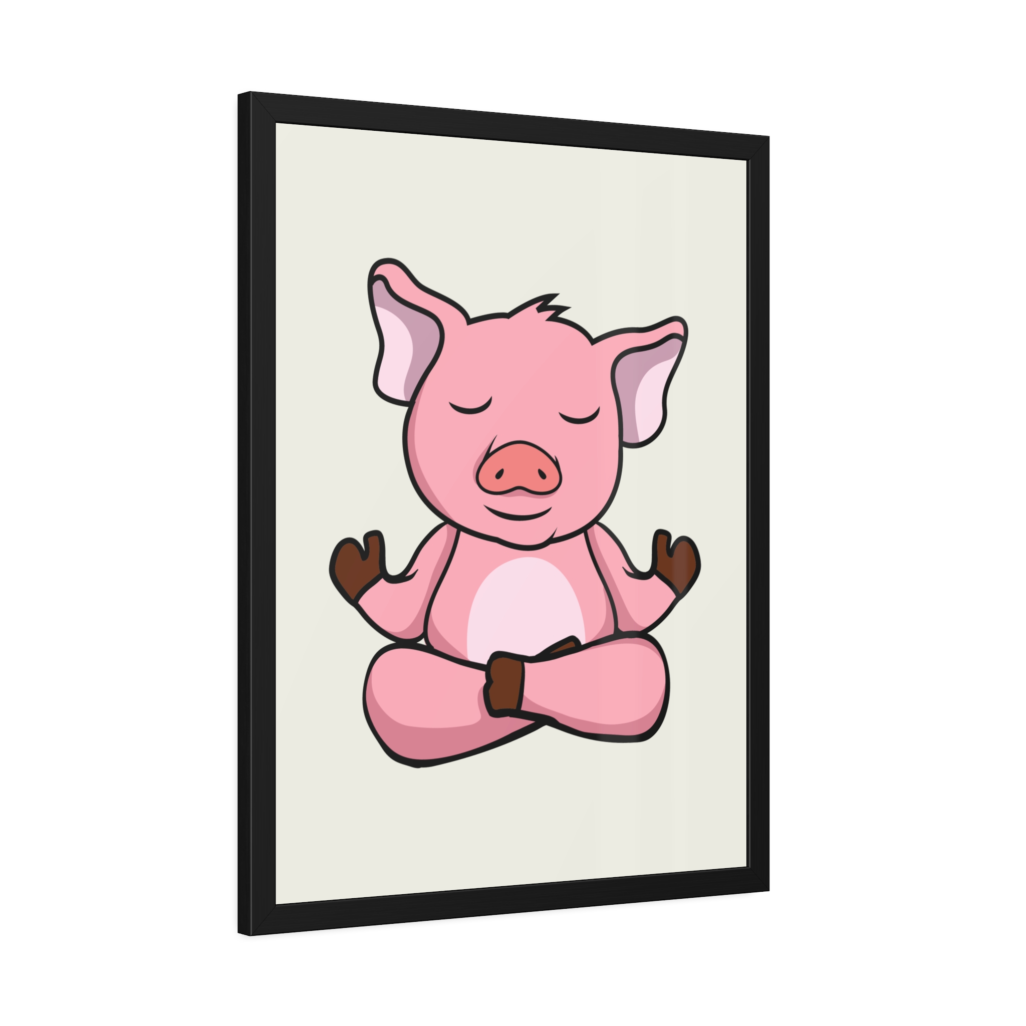Meditating Pig Framed Poster — Cute Zen Animal Wall Art for Nursery & Kids’ Room - Image 30