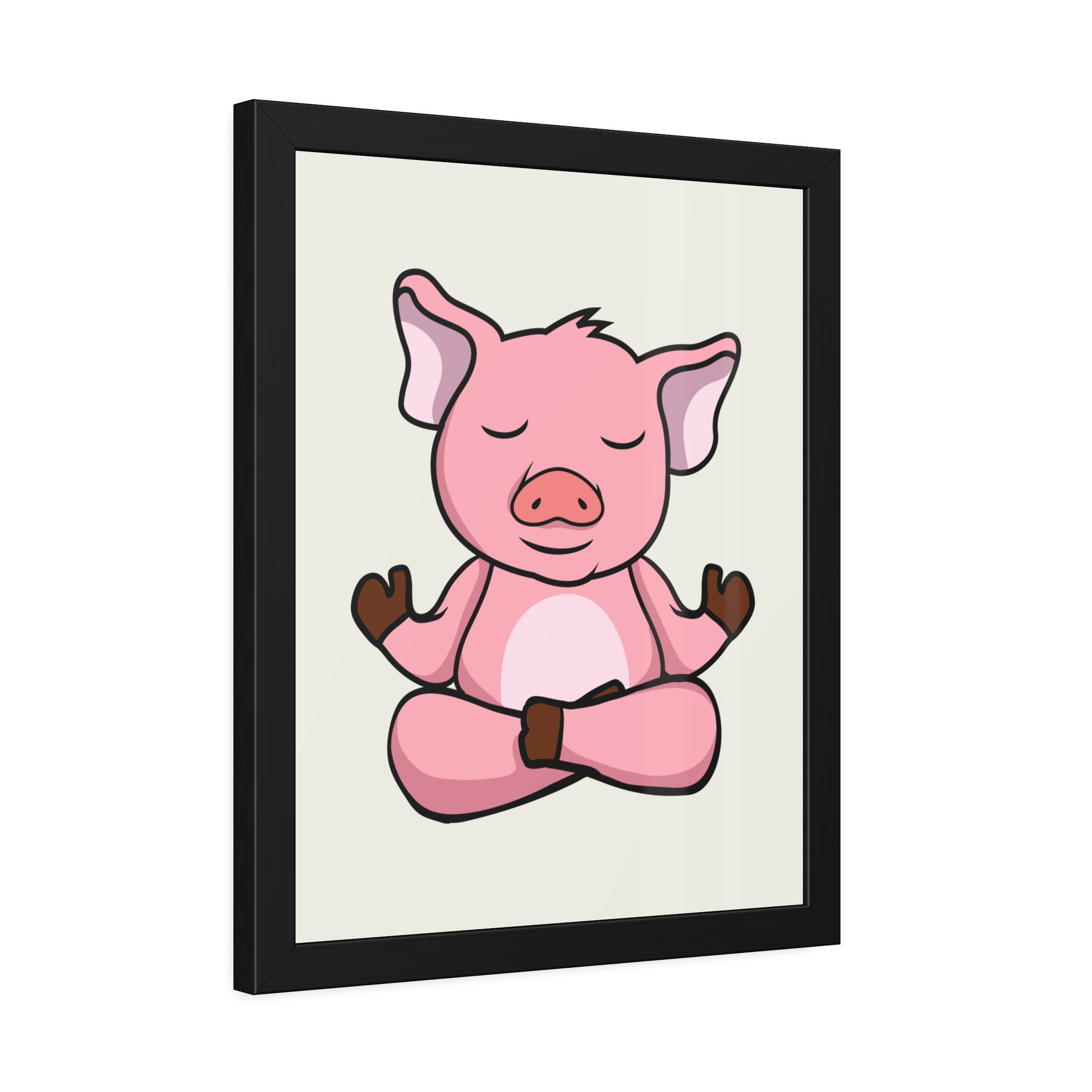 Meditating Pig Framed Poster — Cute Zen Animal Wall Art for Nursery & Kids’ Room - Image 18