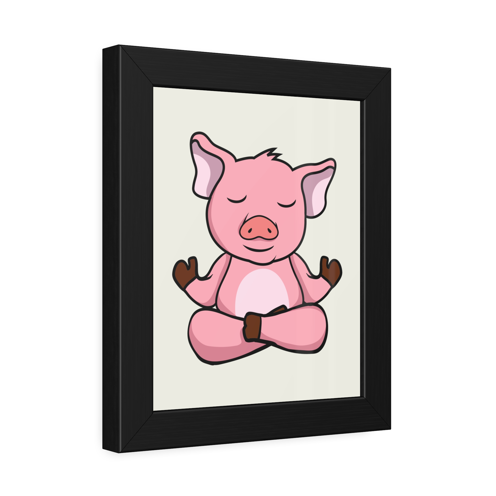 Meditating Pig Framed Poster — Cute Zen Animal Wall Art for Nursery & Kids’ Room - Image 6