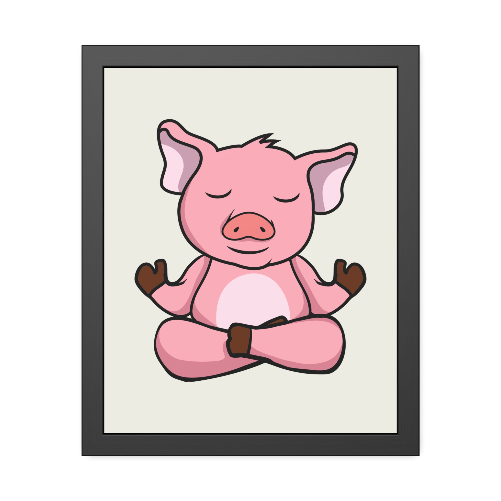 Meditating Pig Framed Poster — Cute Zen Animal Wall Art for Nursery & Kids’ Room - Image 17
