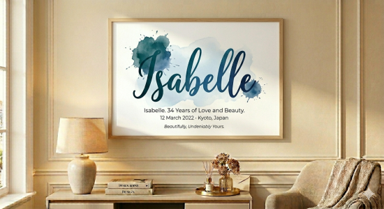 CA-001 Personalised Watercolour Name Print