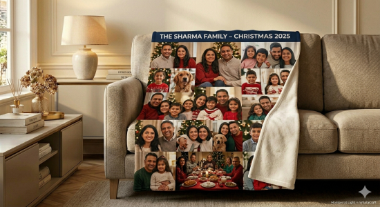 HL-001 Personalised Family Photo Blanket