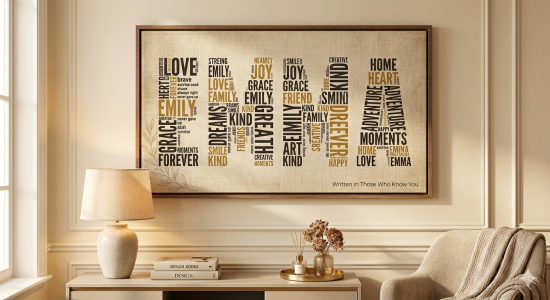 WC-001 Name-Shaped Word Cloud